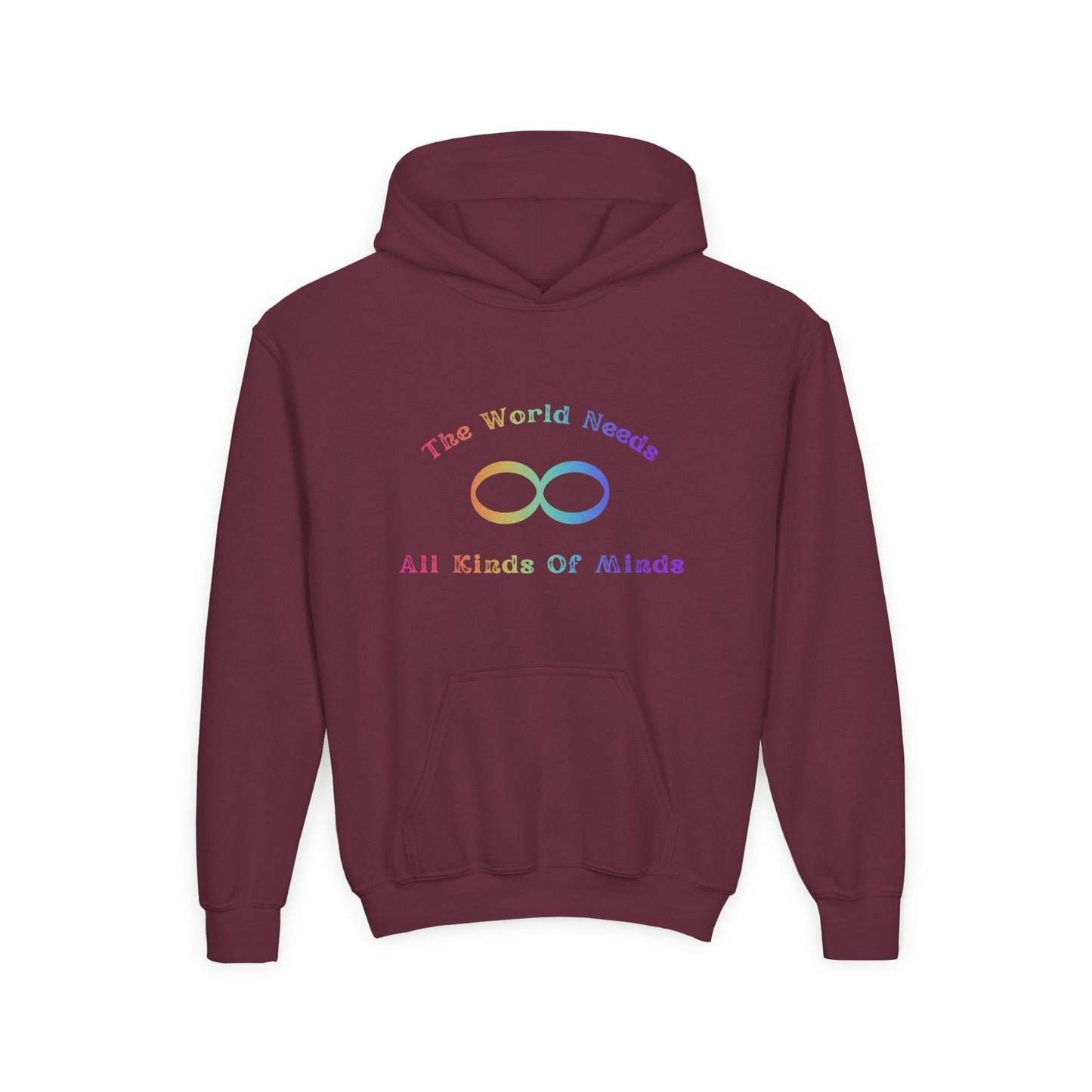 Inclusive Minds Youth Hoodie - The World Needs All Kinds of Minds