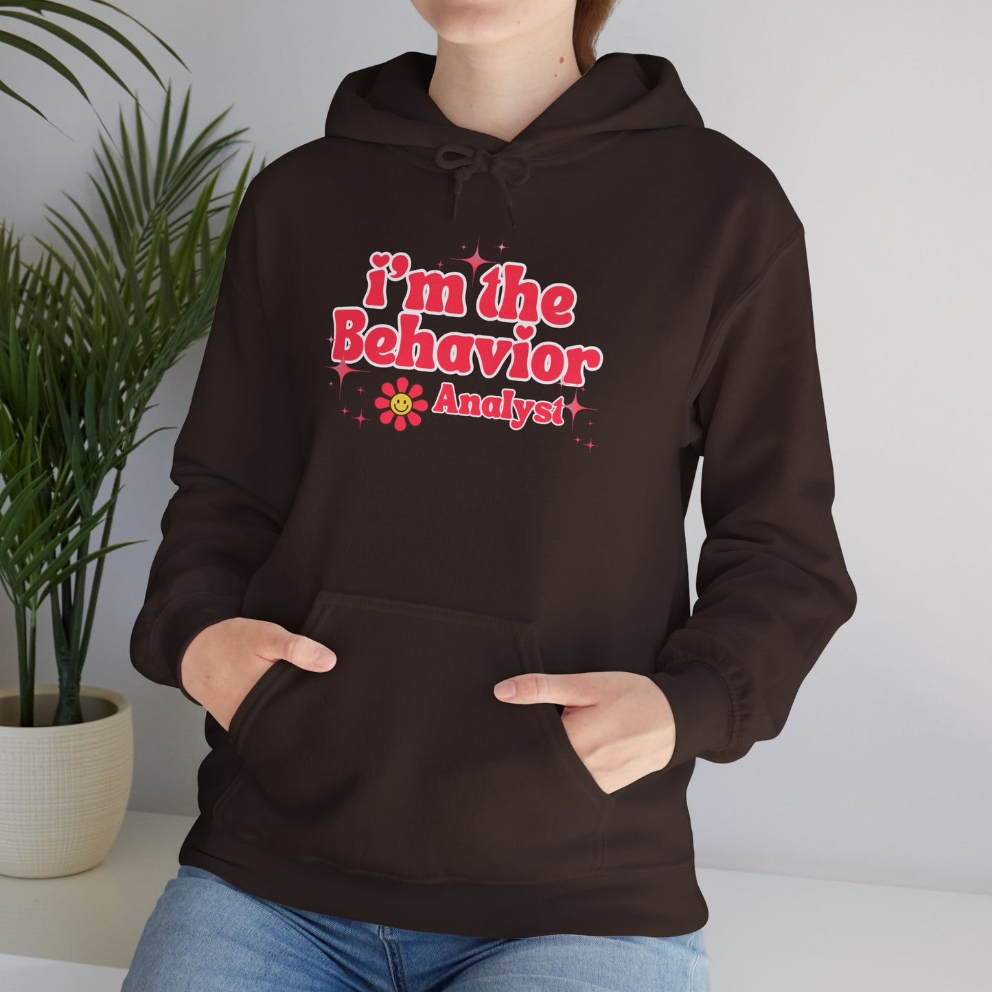 Behavior Analyst Hoodie — “I’m the Behavior Analyst” Retro Floral Design