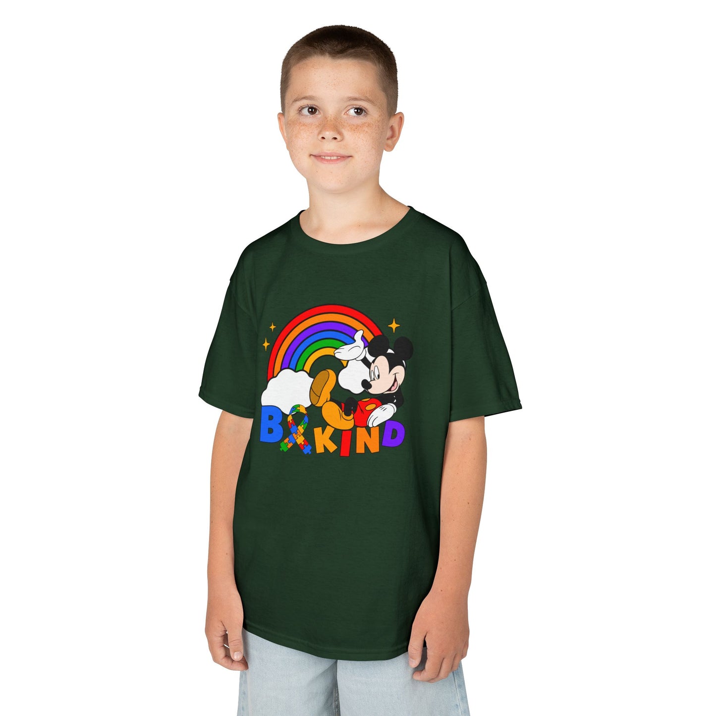 Kids Tee — Be Kind Rainbow Character Design