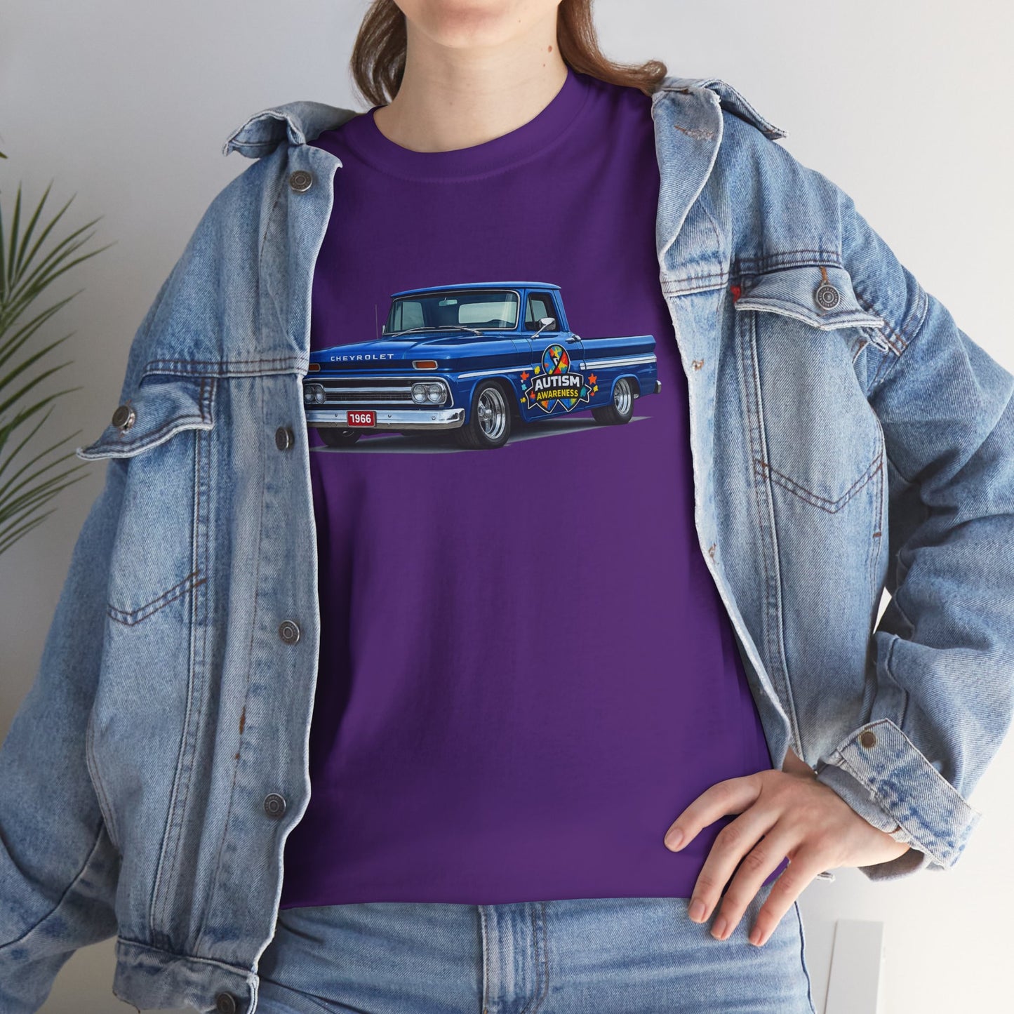 Classic Blue Pickup Truck T‑Shirt — Vintage Chevy C10 Graphic Tee