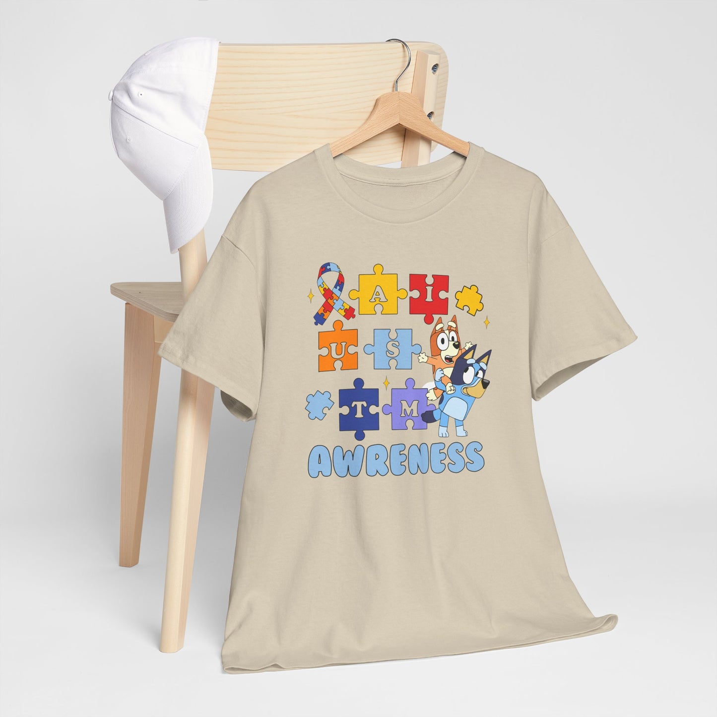 Autism Awareness Puzzle Tee - "I Am Awareness" Support Shirt