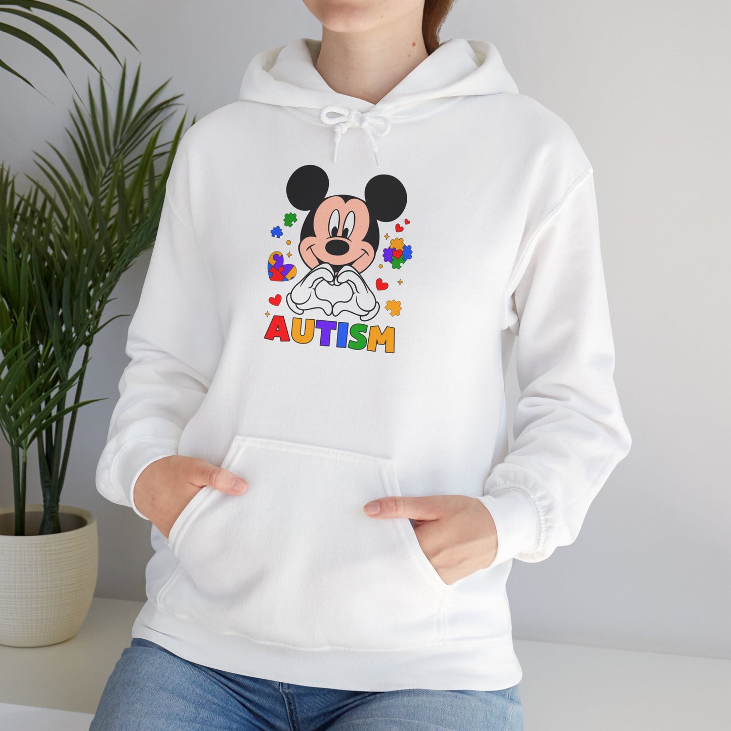 Autism Awareness Hoodie — Colorful Puzzle Heart Design