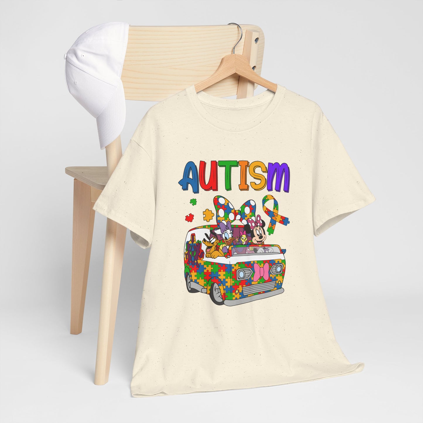 Autism Awareness Puzzle Van T-Shirt — Colorful Support Tee