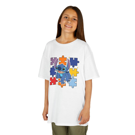 Autism Puzzle Stitch Kids Tee