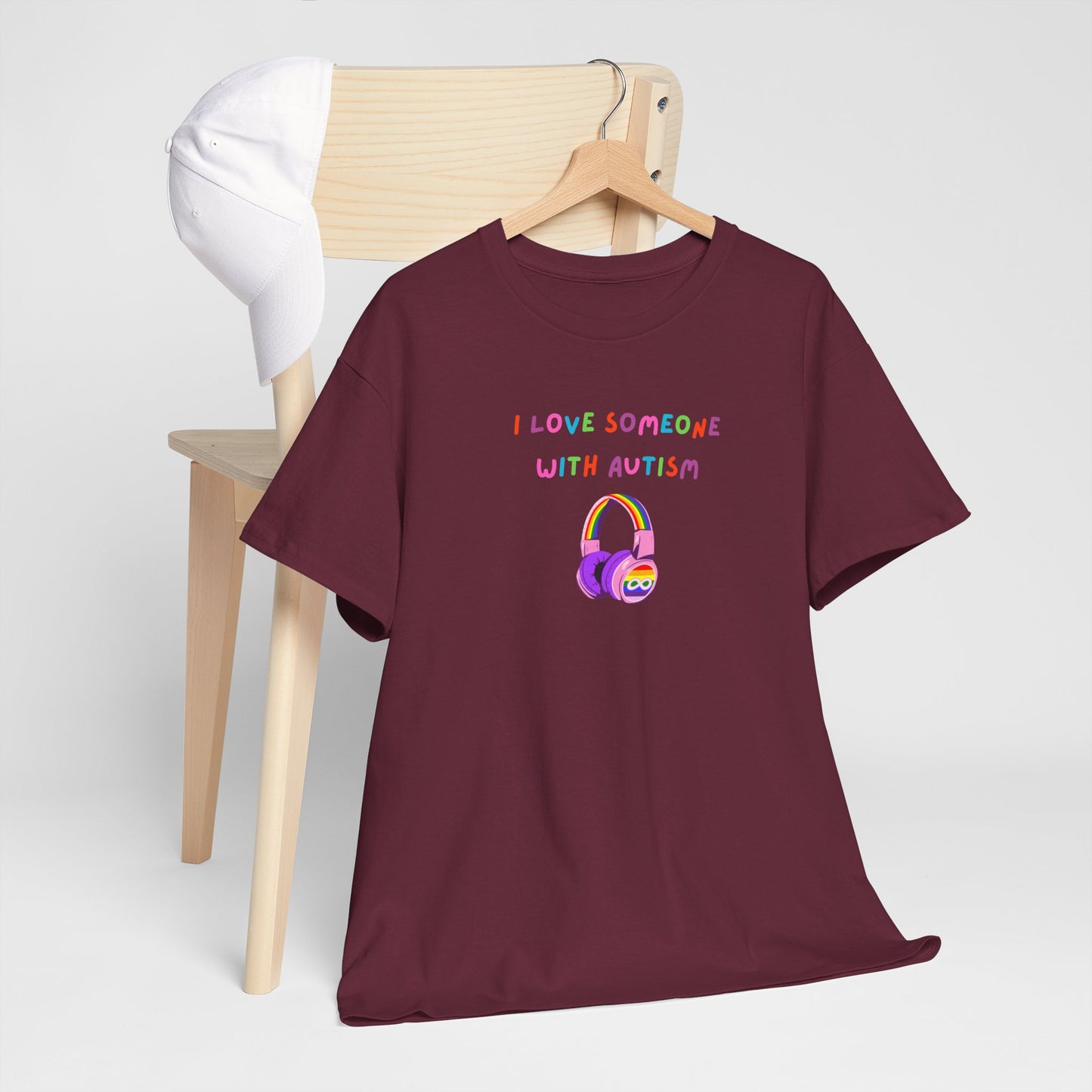 Autism Awareness Unisex Heavy Cotton Tee - I Love Someone with Autism