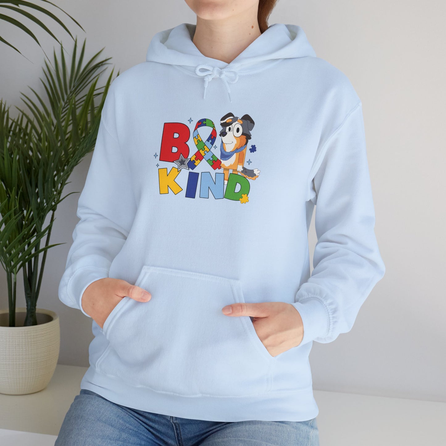 Be Kind Rainbow Ribbon Hoodie — Autism Awareness Cute Penguin Sweatshirt