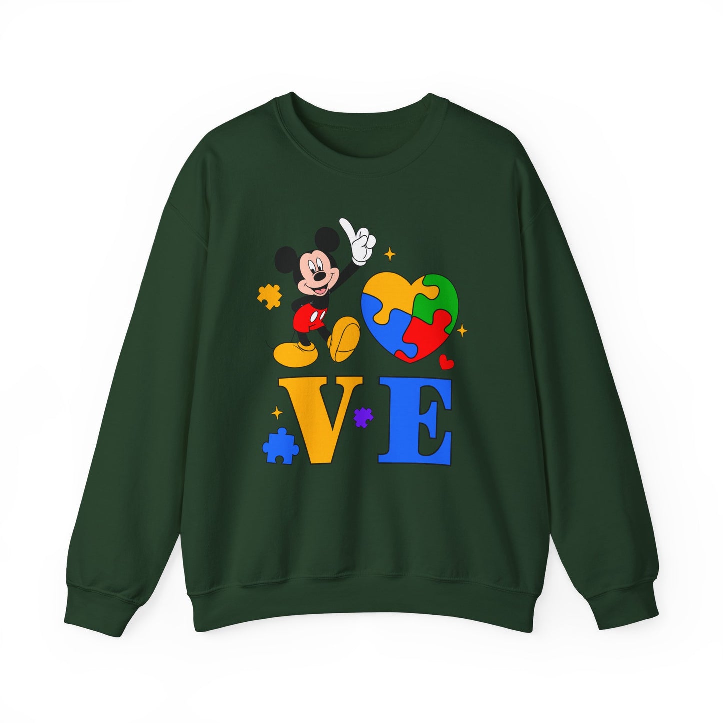 Mickey Puzzle Heart LOVE Sweatshirt