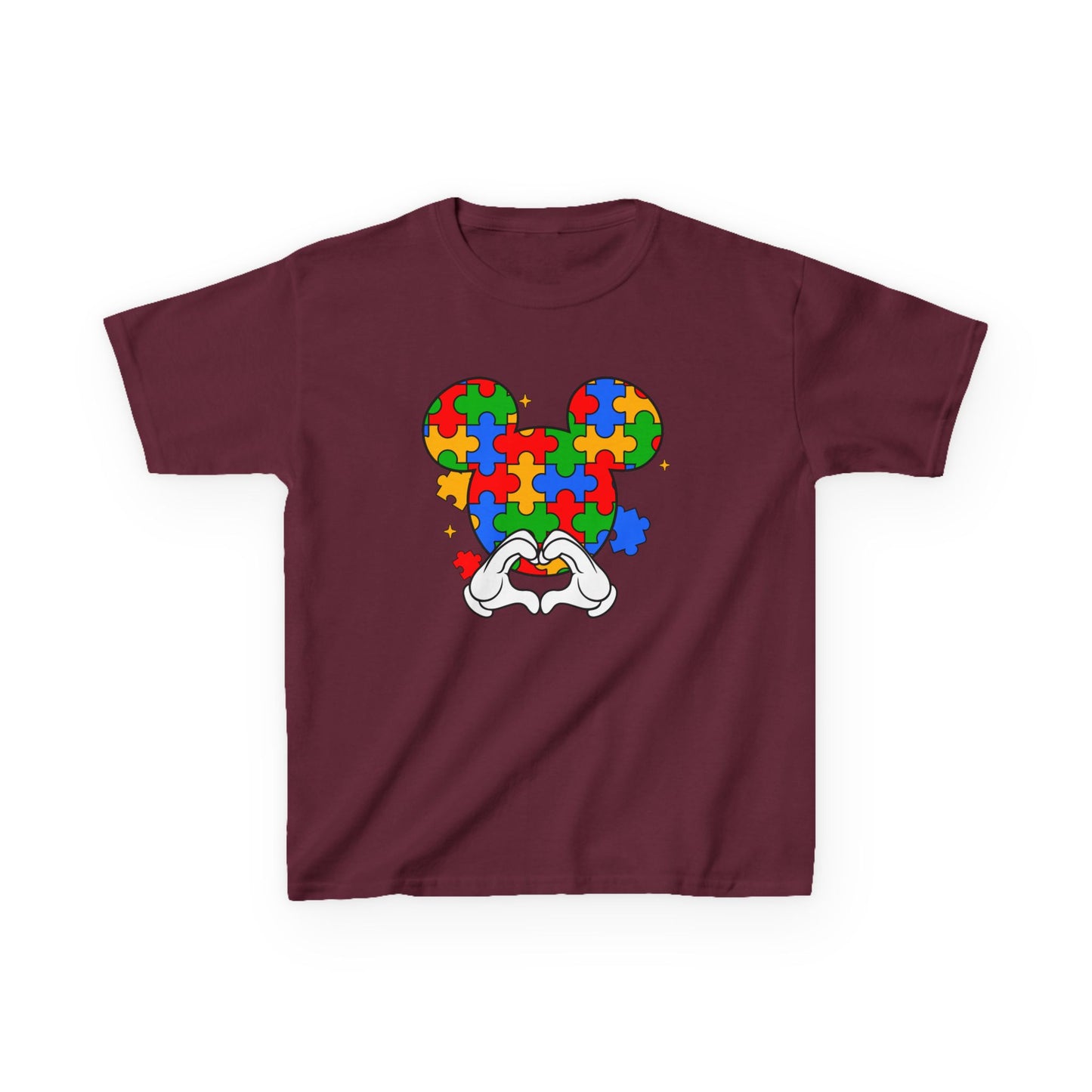 Kids Puzzle Mouse Autism Awareness T‑Shirt
