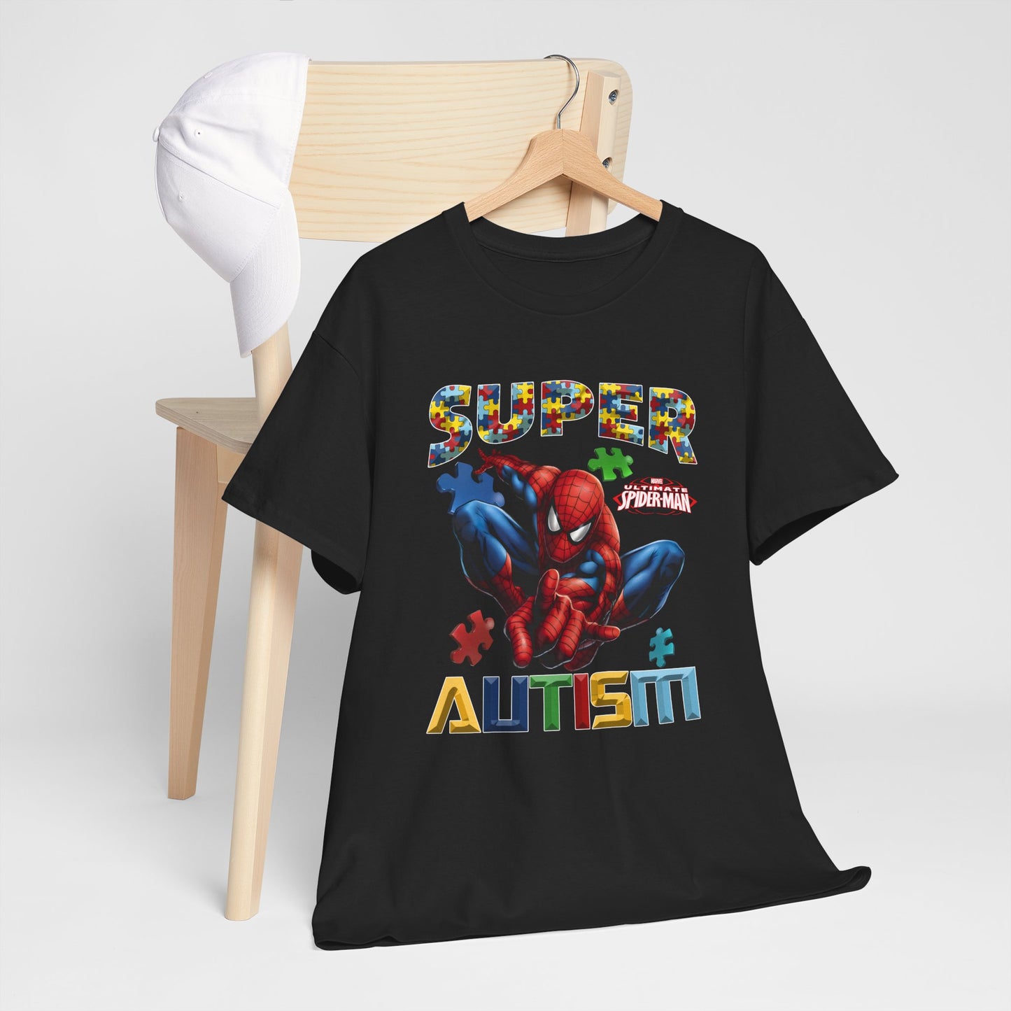 Autism Awareness T-Shirt — "Super Autism" Colorful Puzzle Design