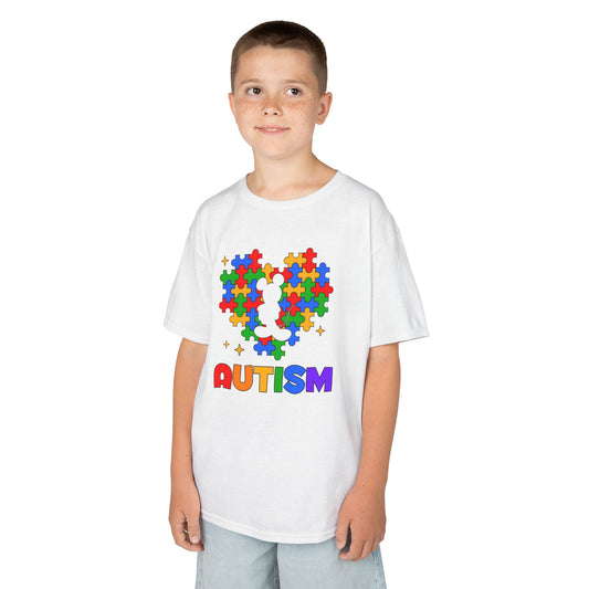 Kids Autism Puzzle-Heart T-Shirt — Colorful Awareness Tee