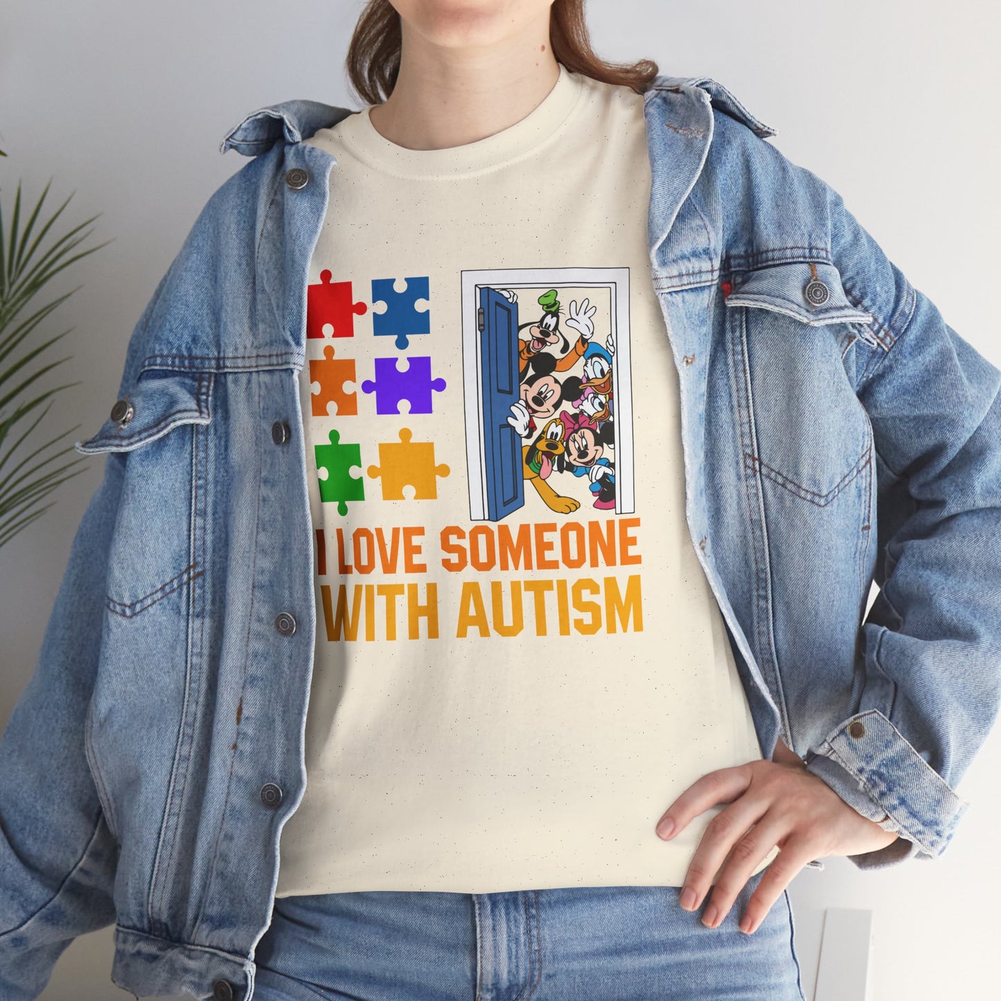 Autism Awareness T-Shirt – "I Love Someone With Autism" Puzzle Heart Tee