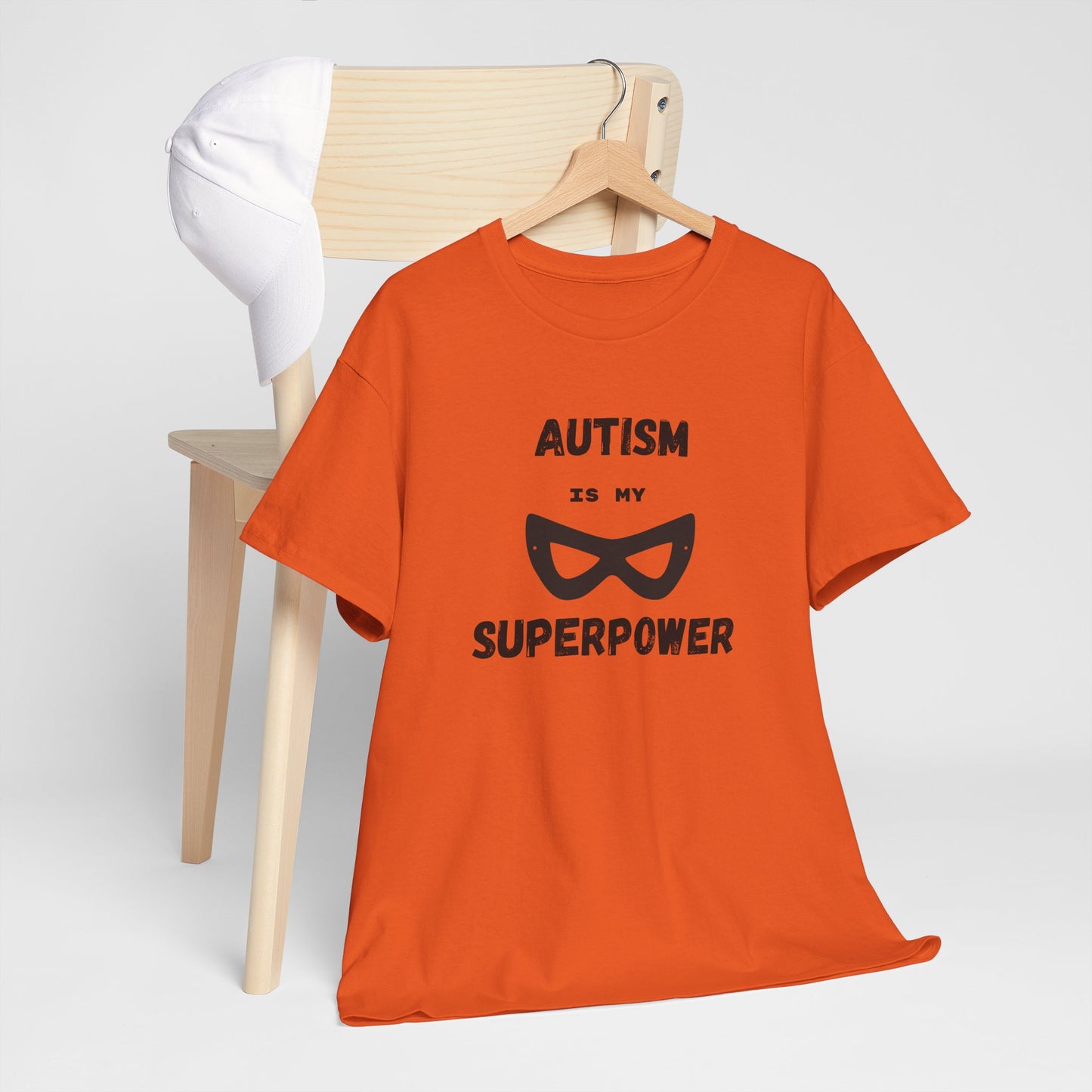 Autism is My Superpower Tee, Unisex Heavy Cotton Shirt, Gift for Autism Awareness, Inclusive Fashion, Inspirational T-Shirt