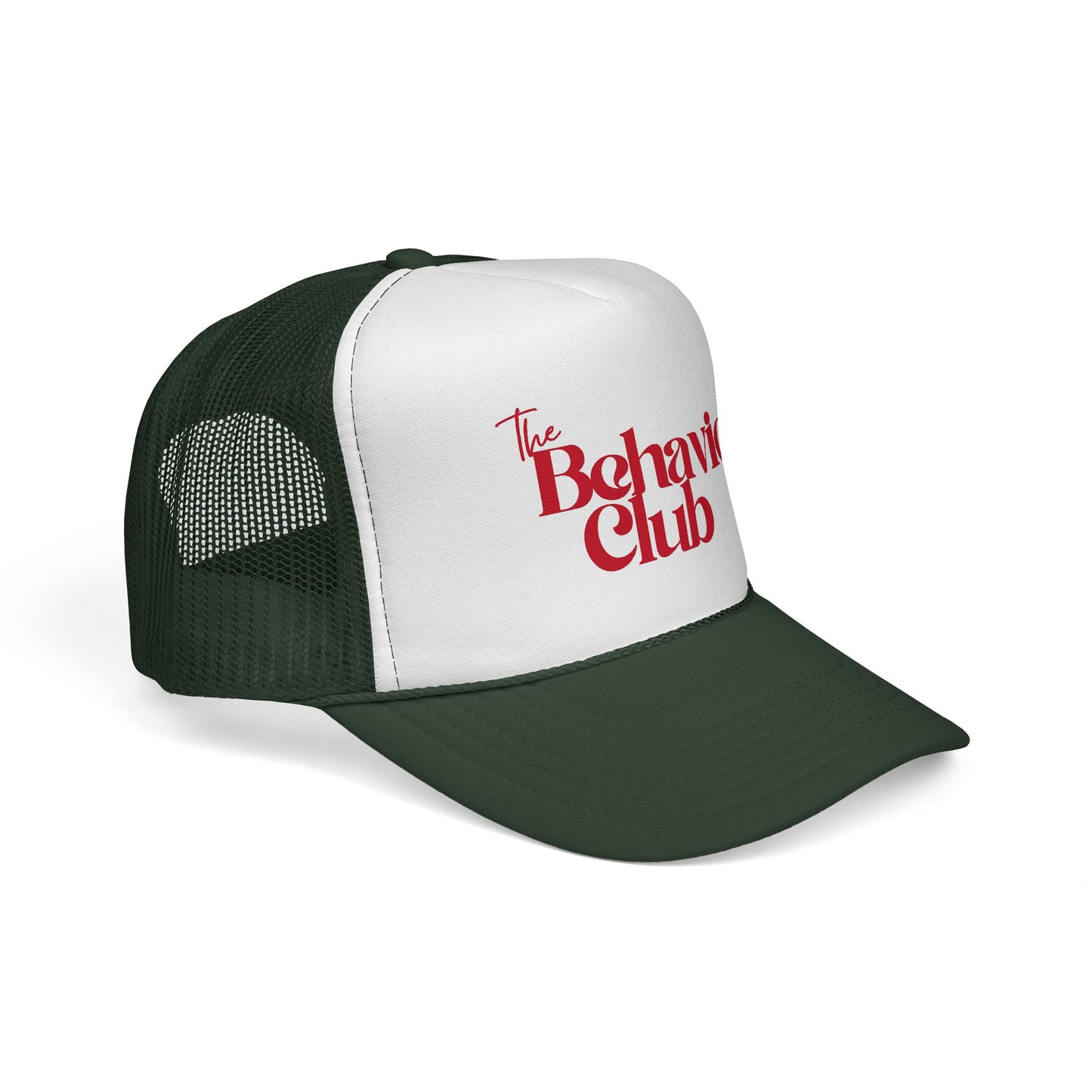 Trucker Hat — "The Behavior Club" Retro Logo Mesh Cap