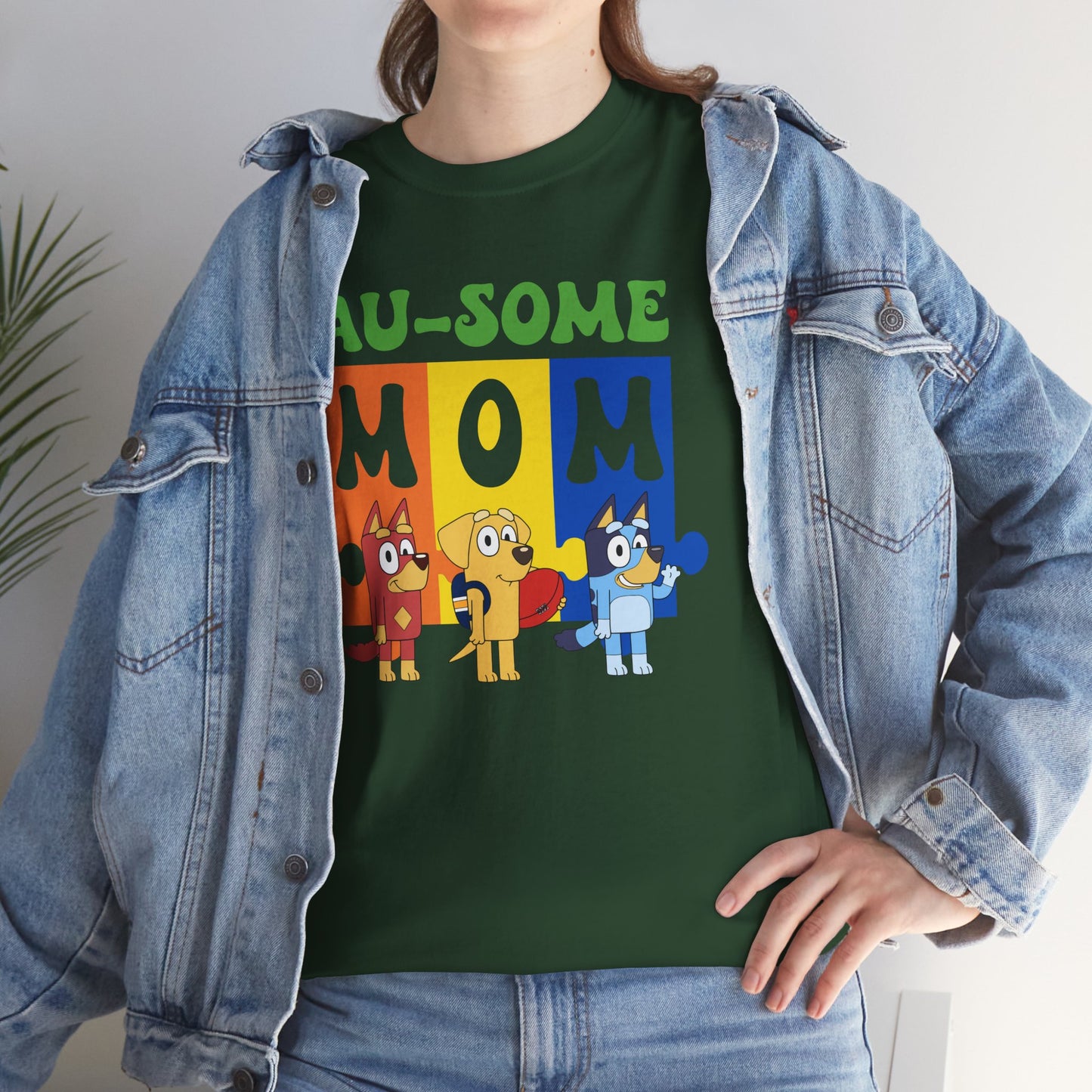 Au-some Mom T-Shirt – Colorful Cartoon Characters Mother’s Day Tee