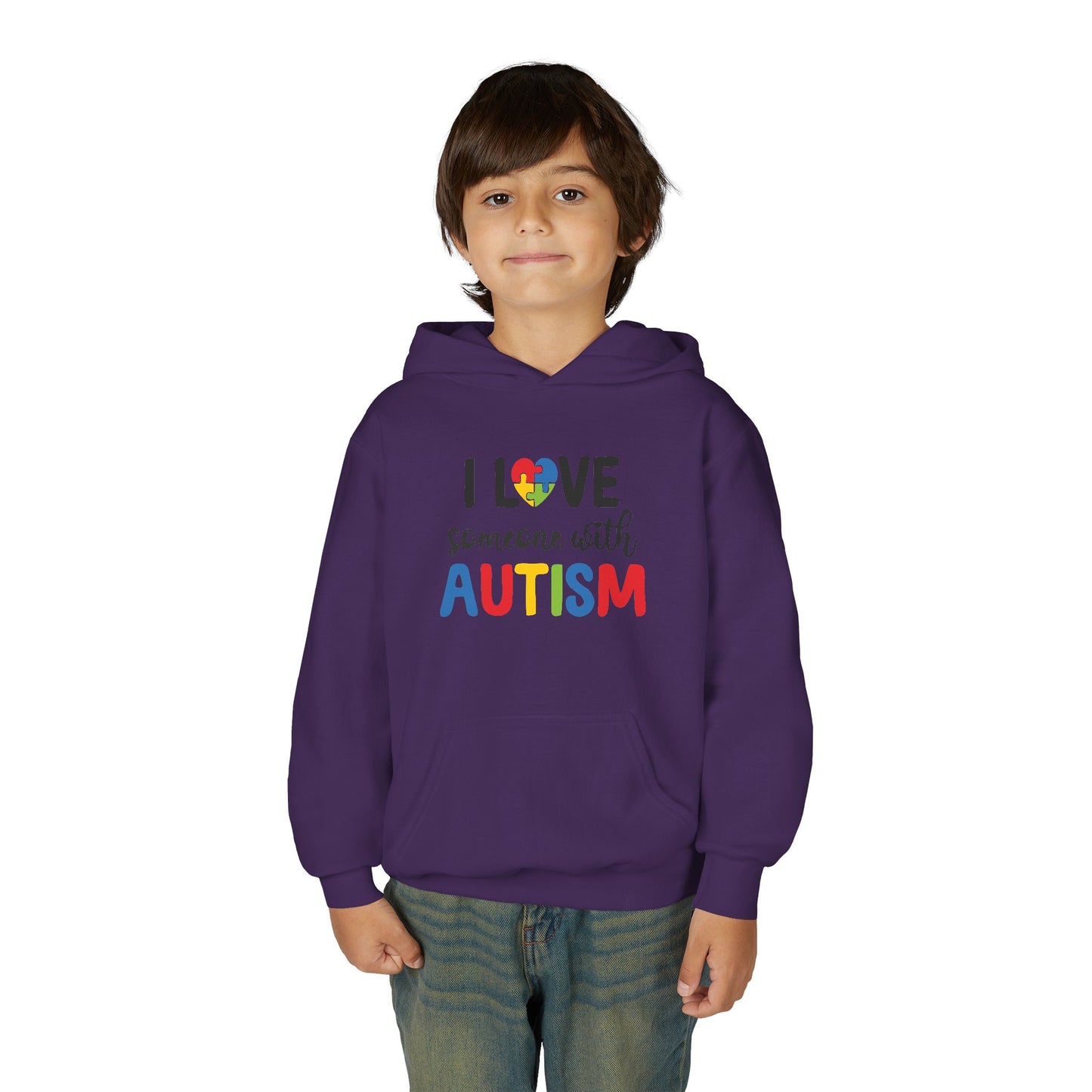 I Love You Puzzle Heart Hoodie for Youth