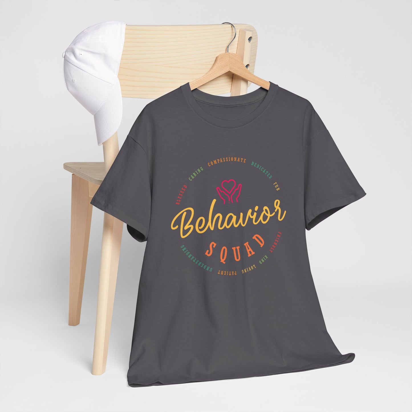 Behavior Squad T-Shirt — Pastel Heart Crew Tee for Teachers & Counselors