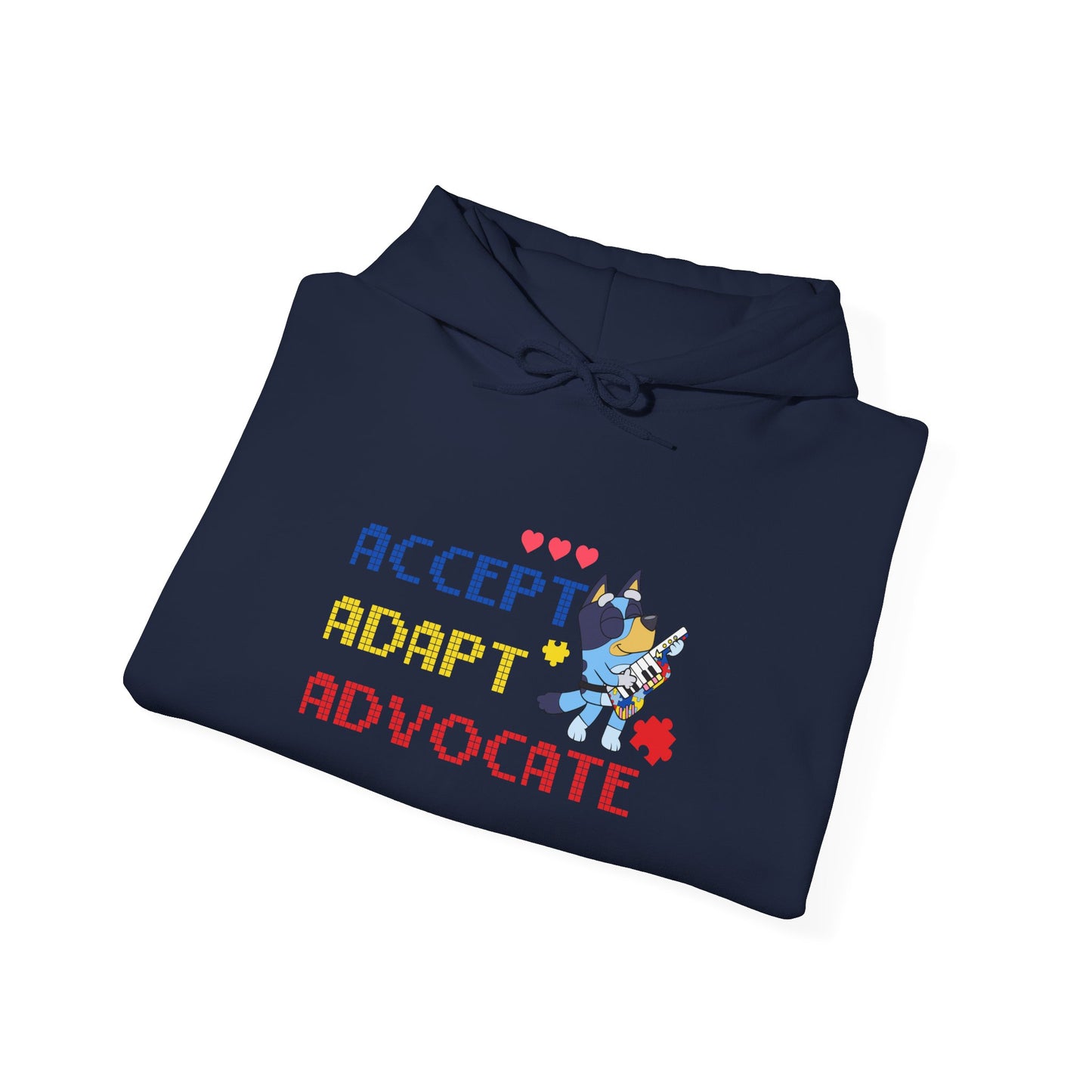 Adopt Advocate Hoodie — "Accept Adapt Advocate" Rescue Dog Paw Print Sweatshirt