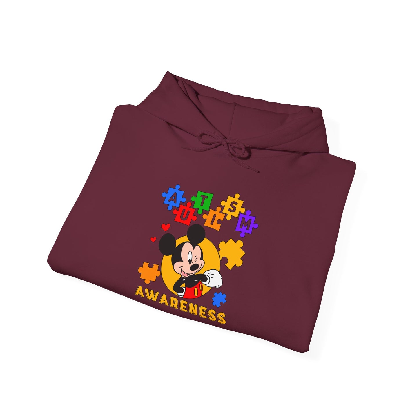 Autism Awareness Hoodie – Colorful Puzzle Heart Design