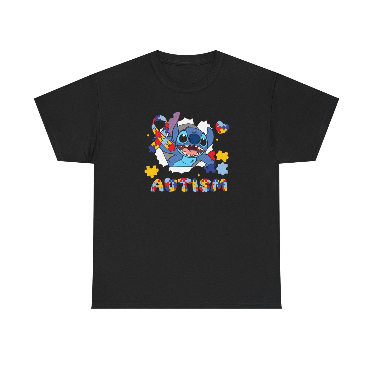 Stitch Autism Awareness T-Shirt — Puzzle Heart Design