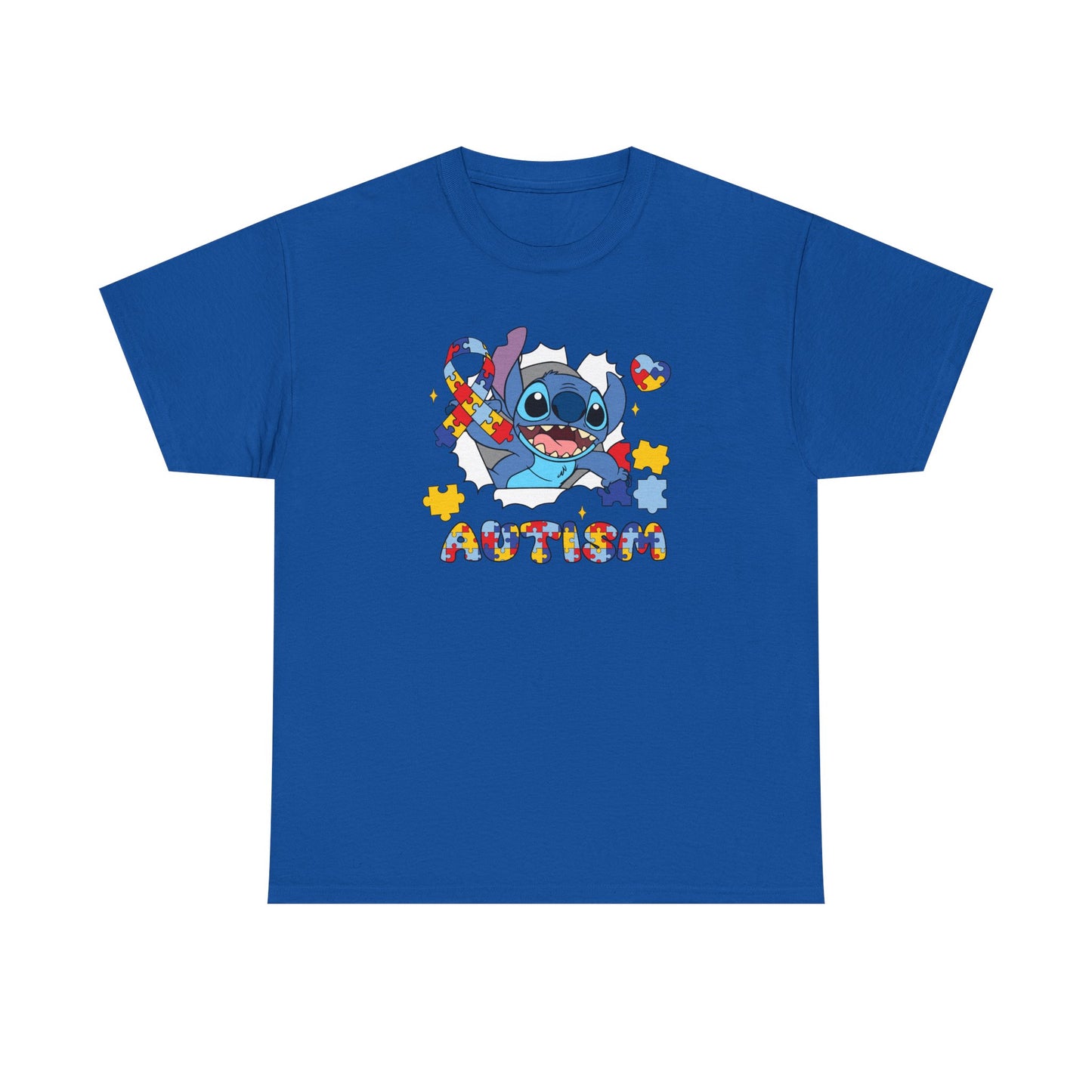 Stitch Autism Awareness T-Shirt — Puzzle Heart Design