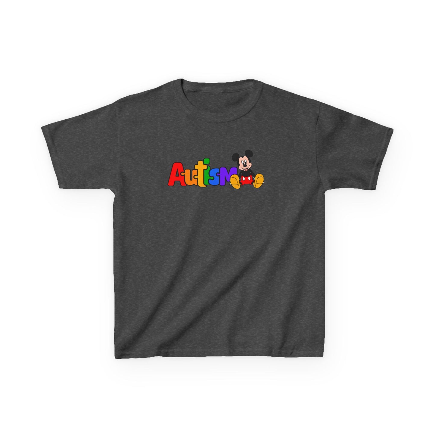 Kids T-Shirt — Colorful 'Autism' Rainbow Design