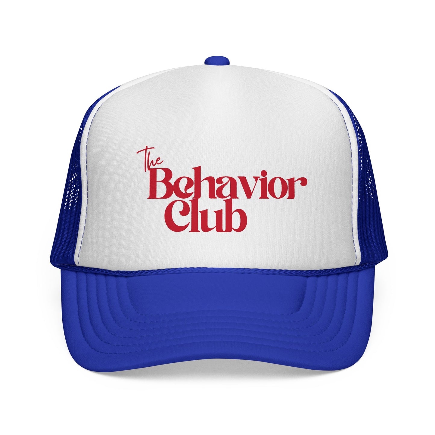Trucker Hat — "The Behavior Club" Retro Logo Mesh Cap
