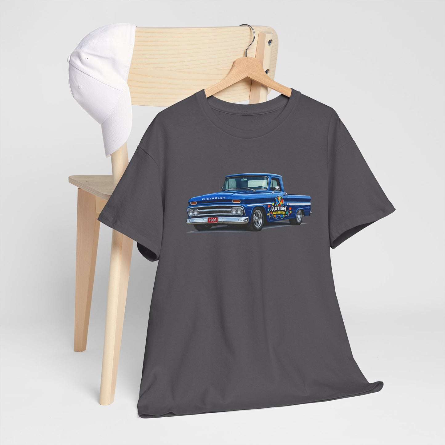 Classic Blue Pickup Truck T‑Shirt — Vintage Chevy C10 Graphic Tee