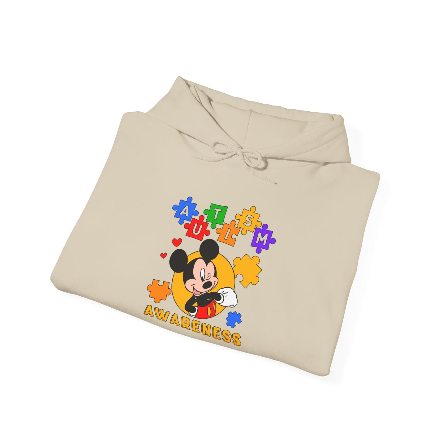 Autism Awareness Hoodie – Colorful Puzzle Heart Design