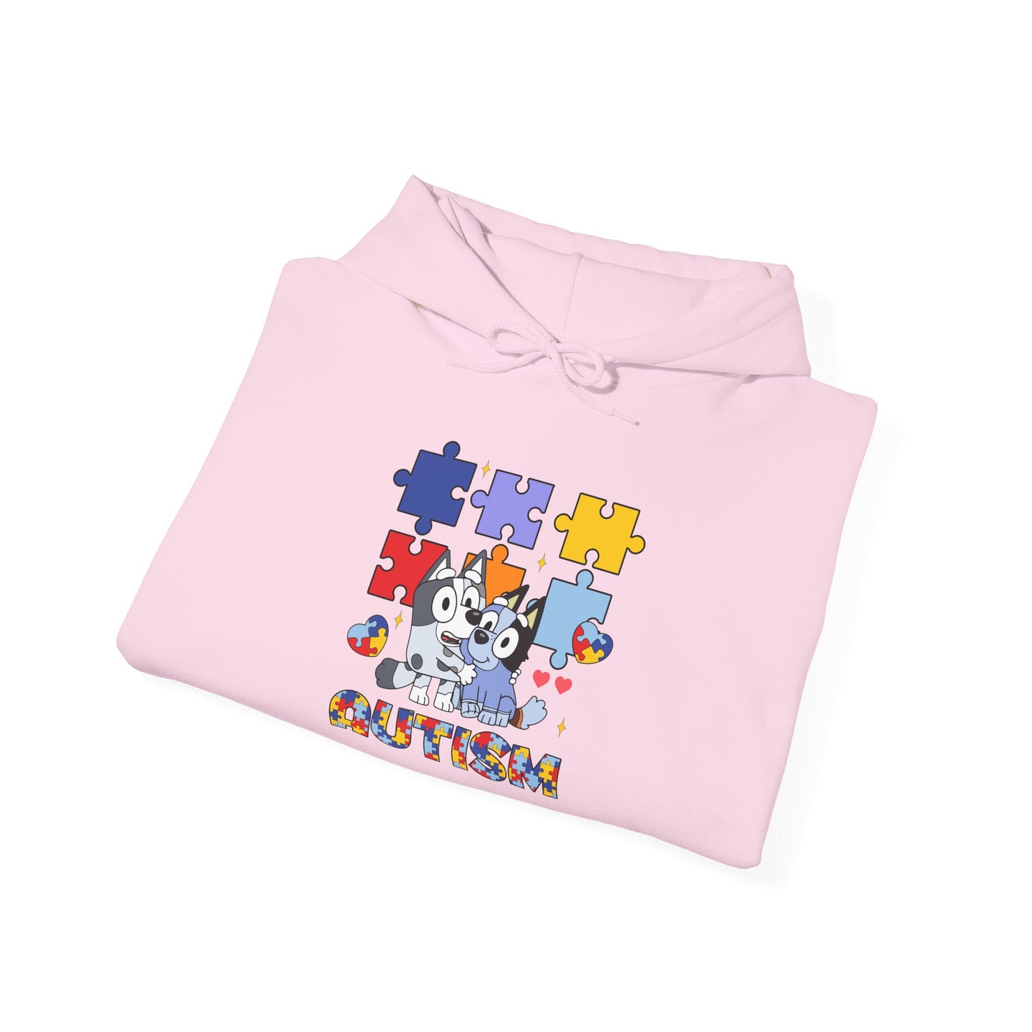 Autism Awareness Puzzle Hoodie — Cute Cat Design "Autism"