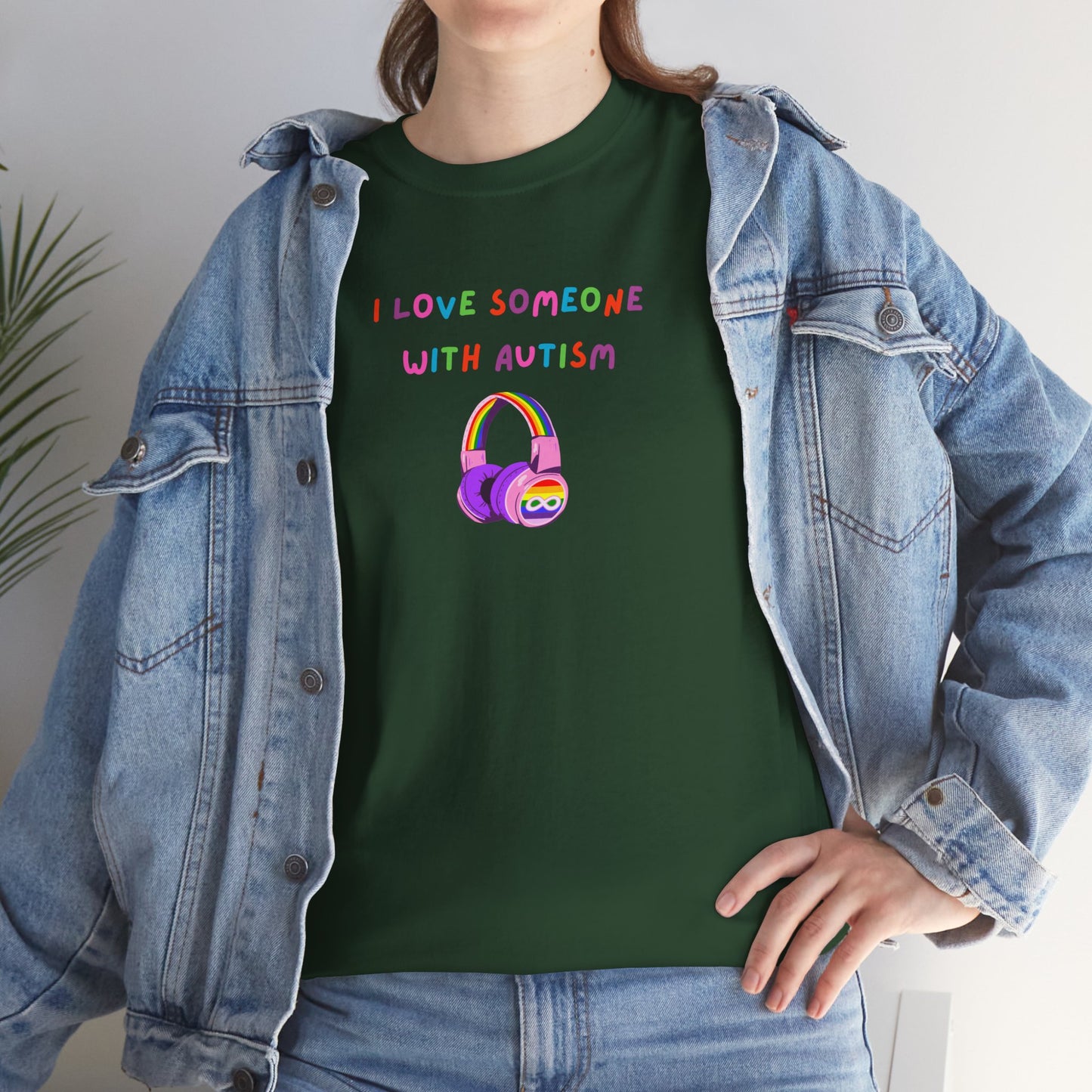 Autism Awareness Unisex Heavy Cotton Tee - I Love Someone with Autism