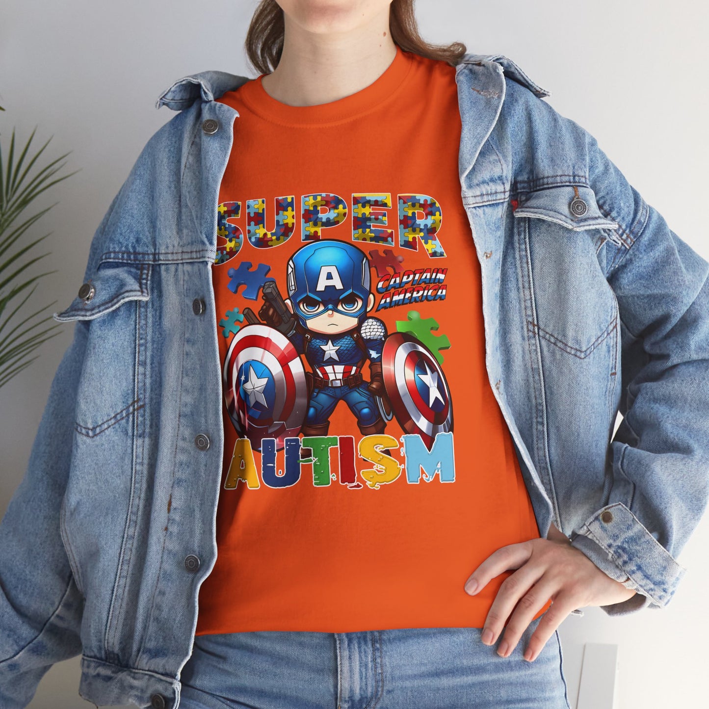 Autism Superhero T-Shirt — "Super Autism" Captain Hero Tee for Kids & Supporters