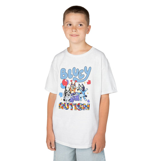 Kids Tee — Bluey & Friends Autism Awareness Graphic
