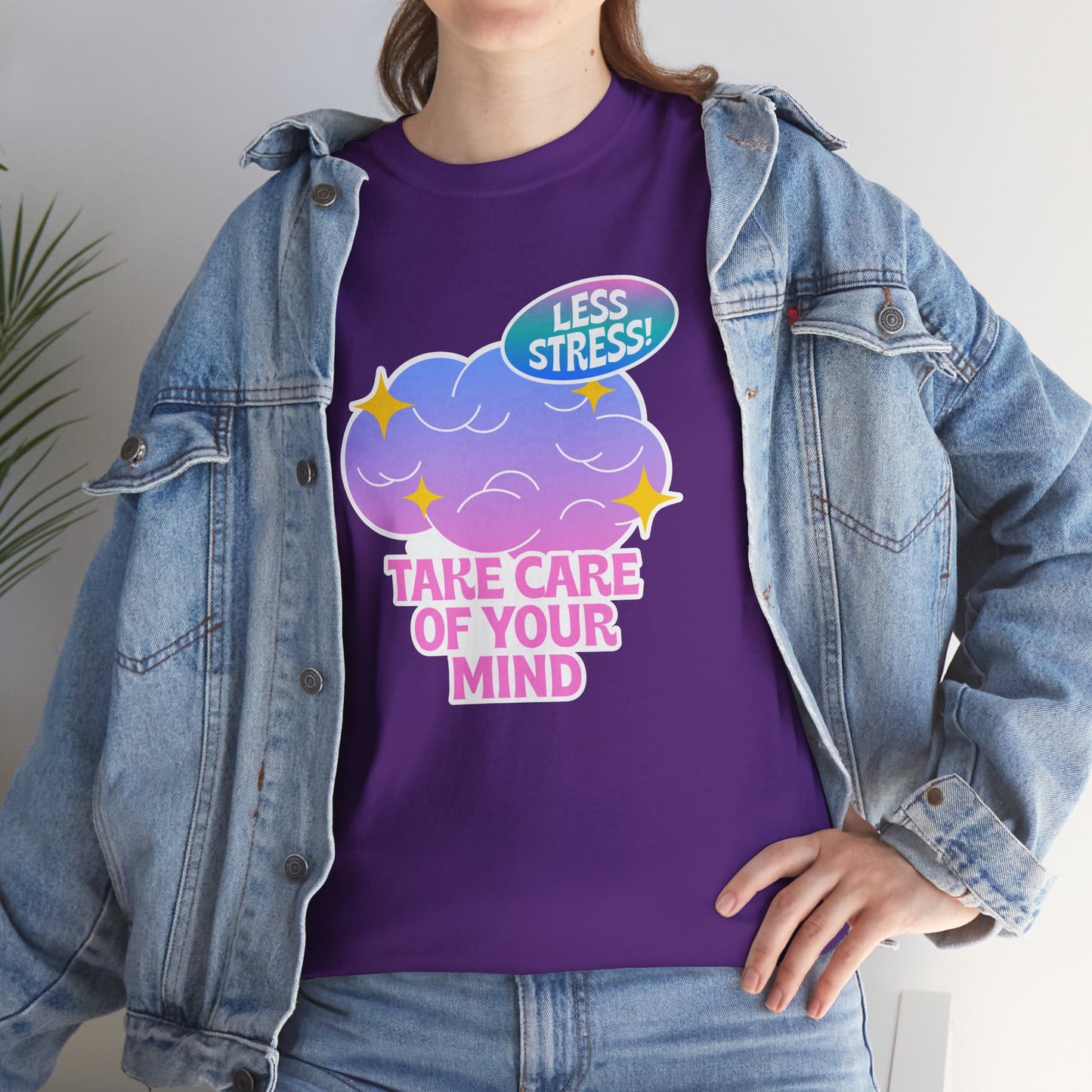 Stress Relief Unisex Cotton Tee - Take Care of Your Mind