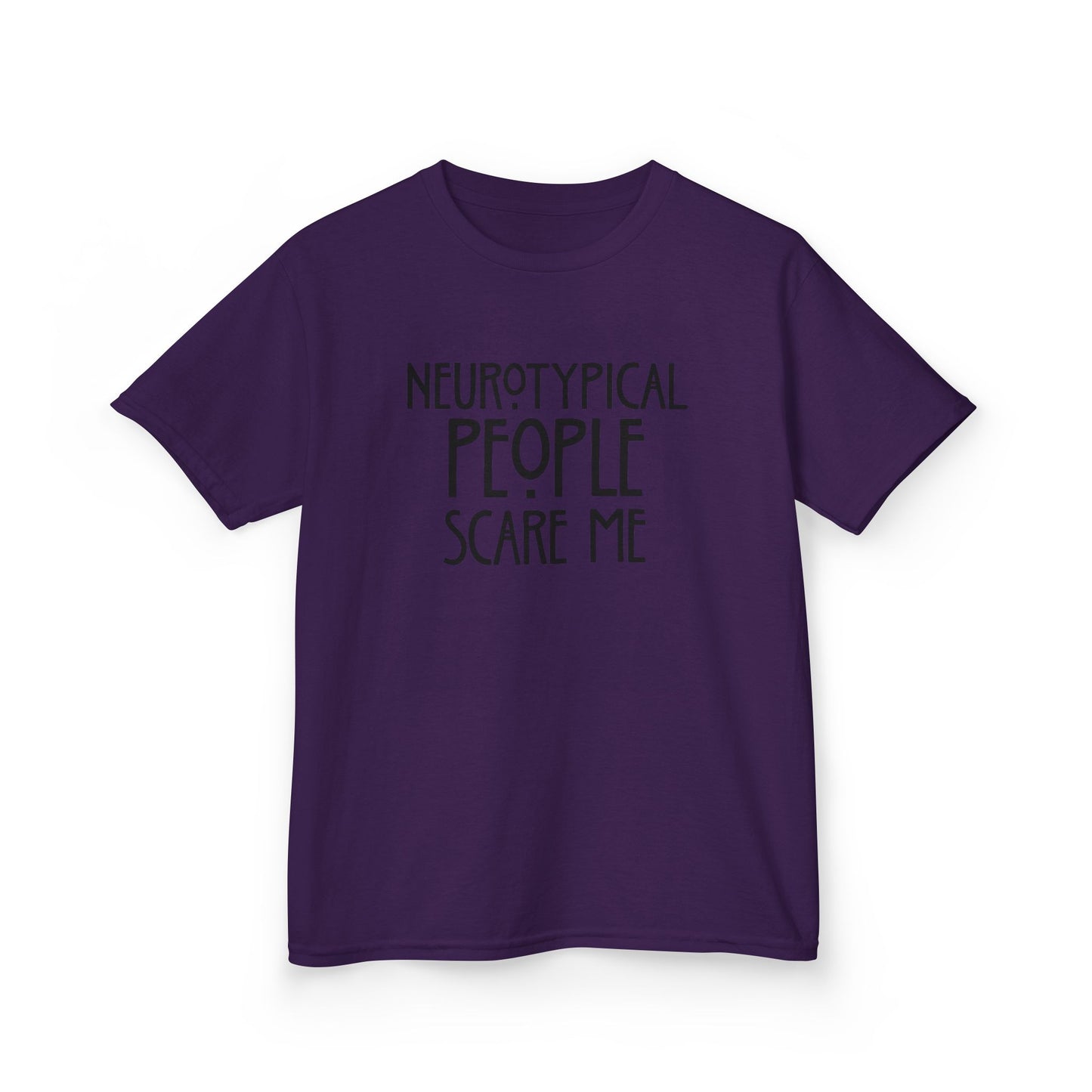 Kids Tee — "Neurotypical People Scare Me" Humor Autism Awareness Shirt