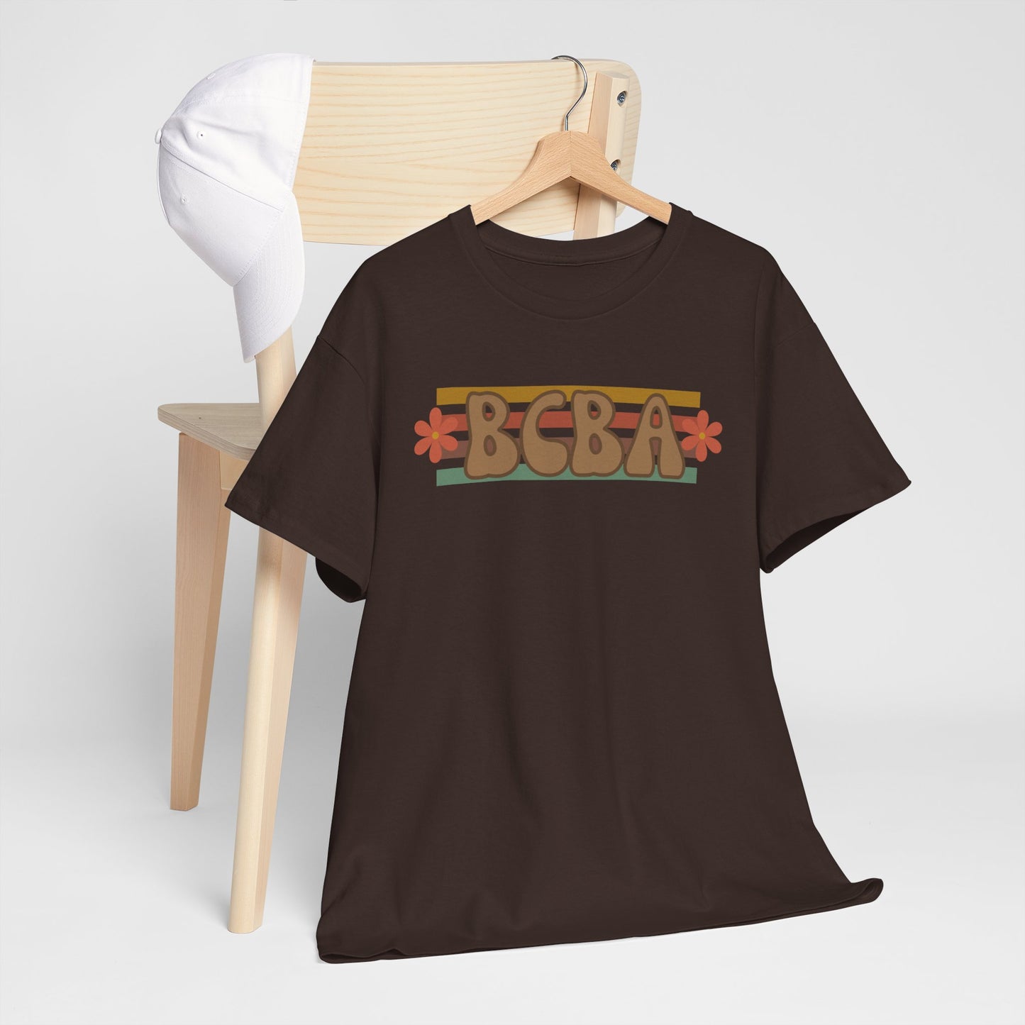 BCBA Unisex Heavy Cotton Tee, Comfortable Daily Wear, Perfect Gift, Summer Fashion, Relaxed Fit Top, Family Gatherings, Self-Care
