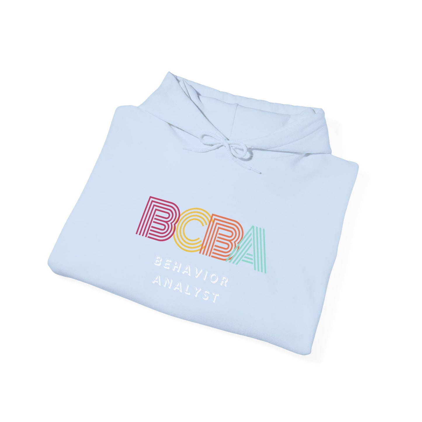 BCBA Retro Rainbow Hoodie — Kids & Adult ABA Therapist Pullover