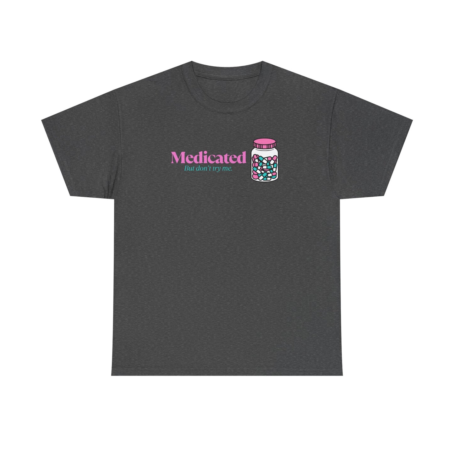 Medicated Unisex Heavy Cotton Tee - Fun and Playful Shirt for Relaxation