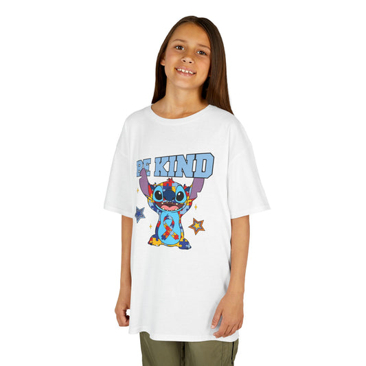 Kids Tee — Cute 'Be Kind' Cartoon Alien Graphic Shirt