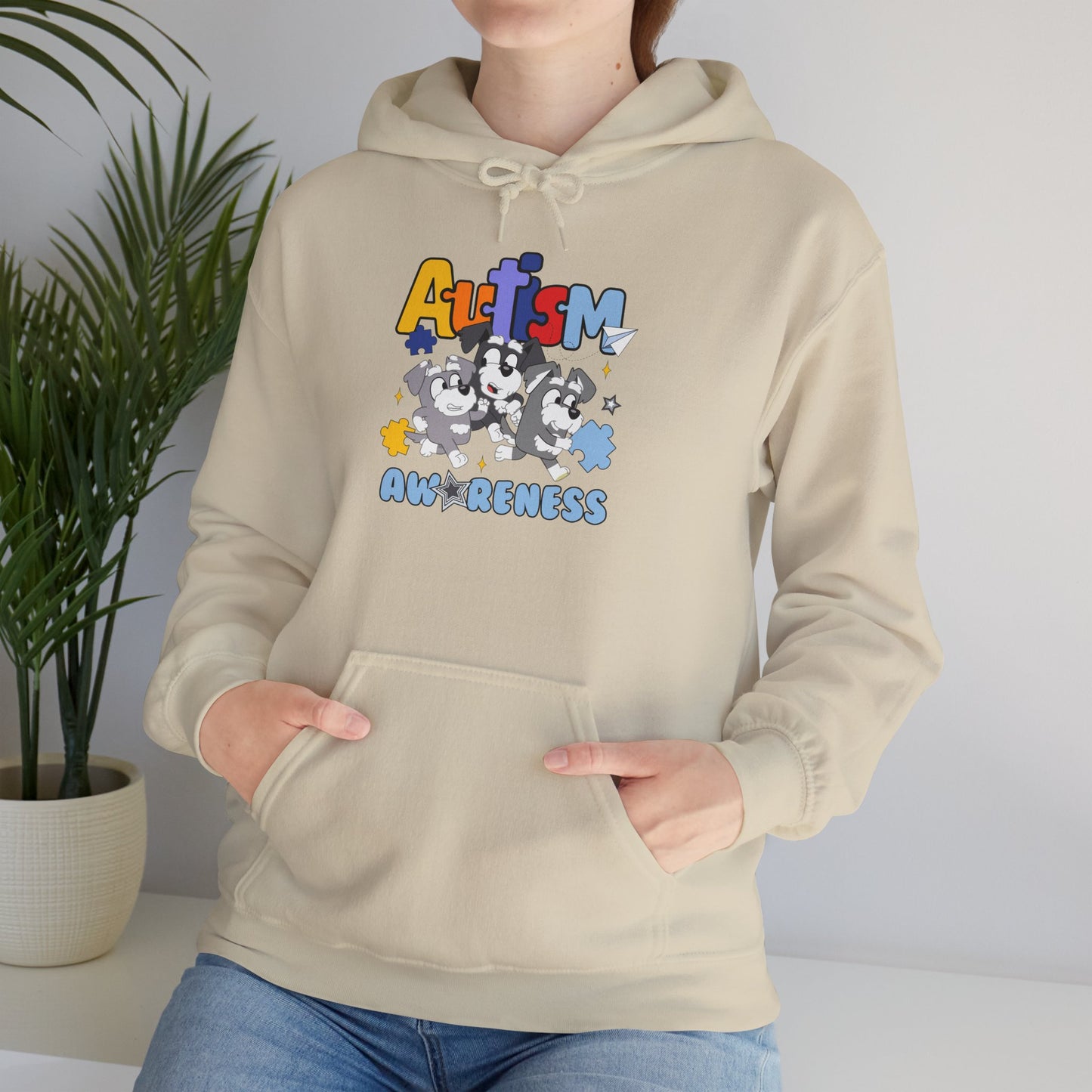 Autism Awareness Hoodie — Puzzle Heart Design