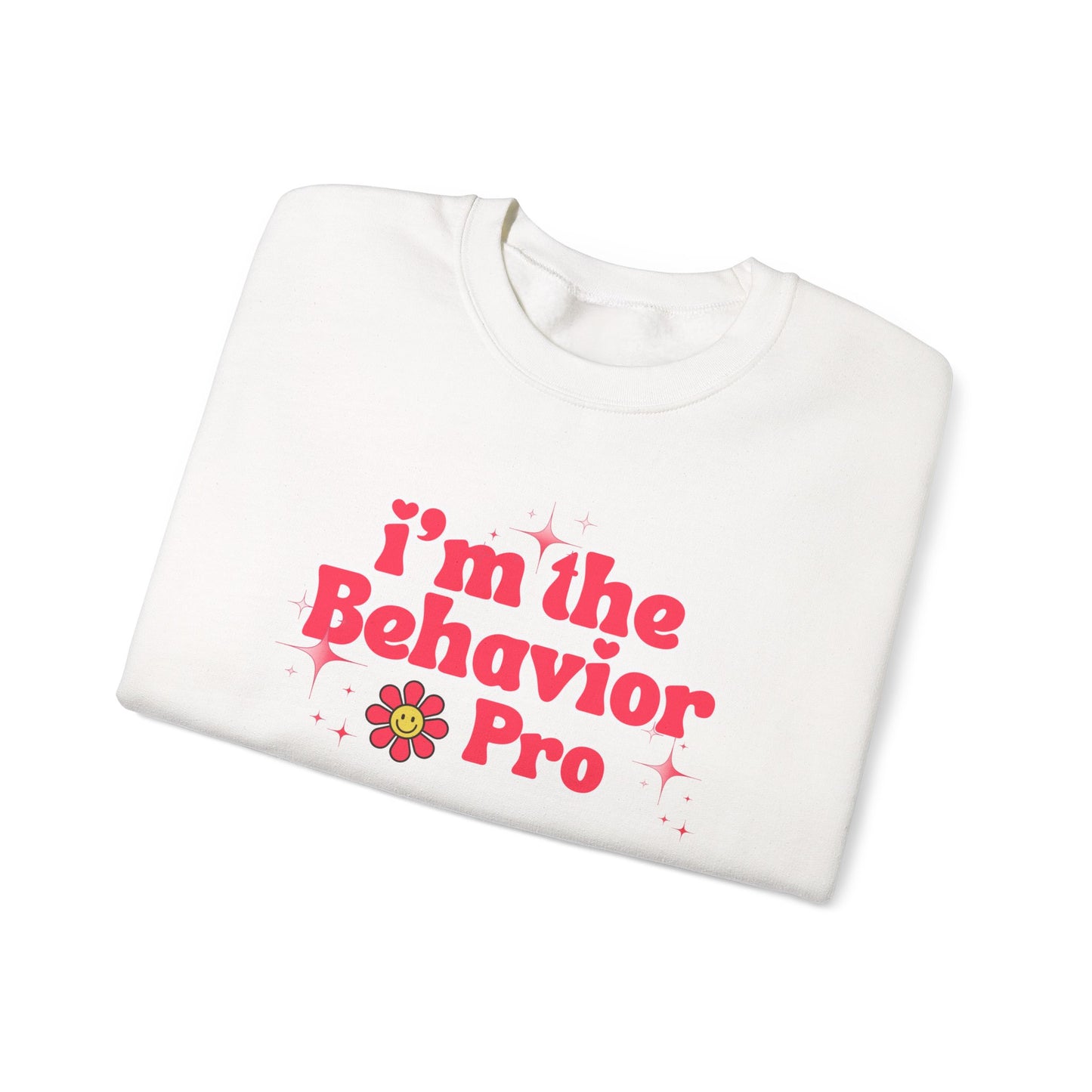 Behavior Pro Crewneck Sweatshirt — "I'm the Behavior Pro" Retro Floral