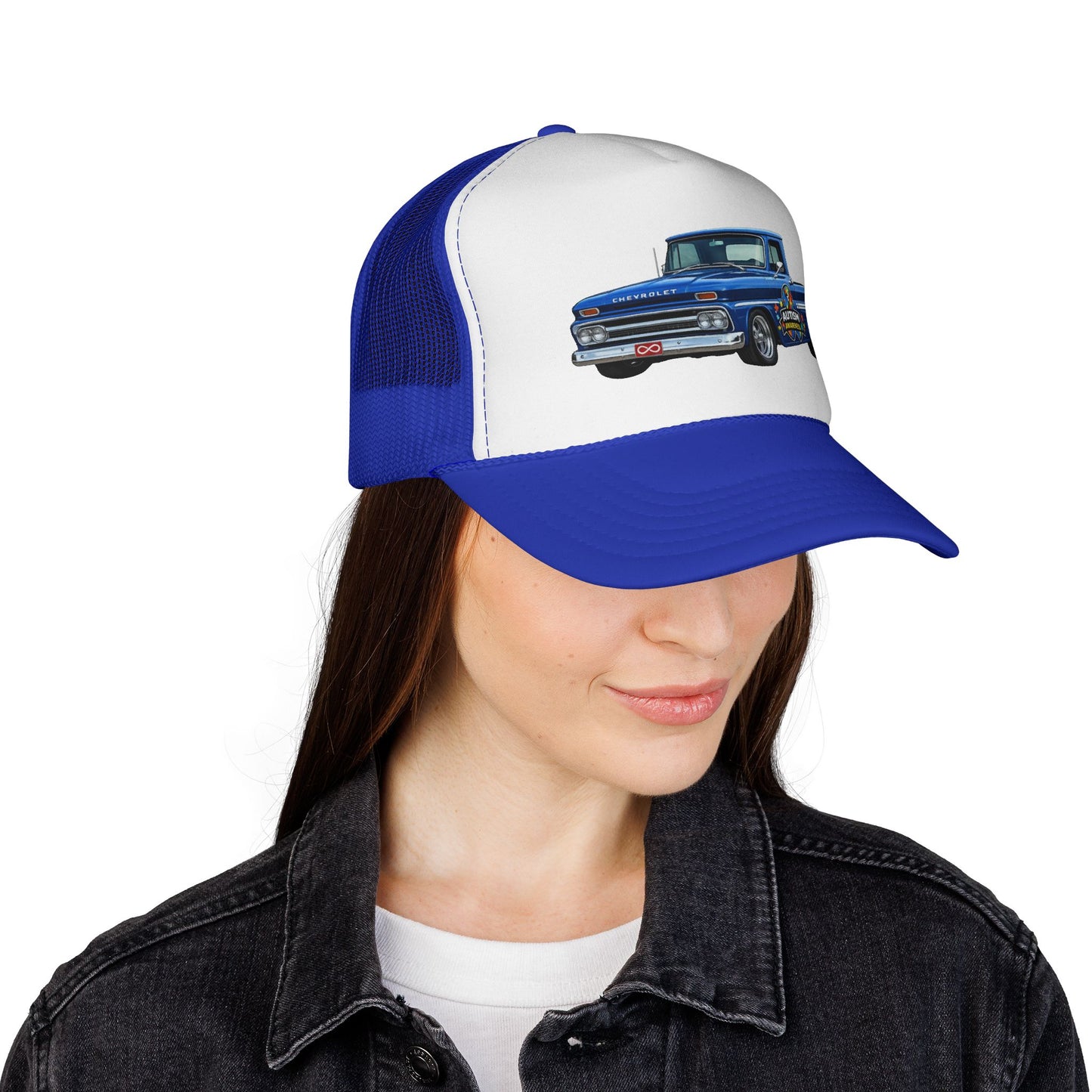 Tim’s Truck- Vintage Blue Pickup Trucker Cap — Classic Retro Truck Mesh Hat