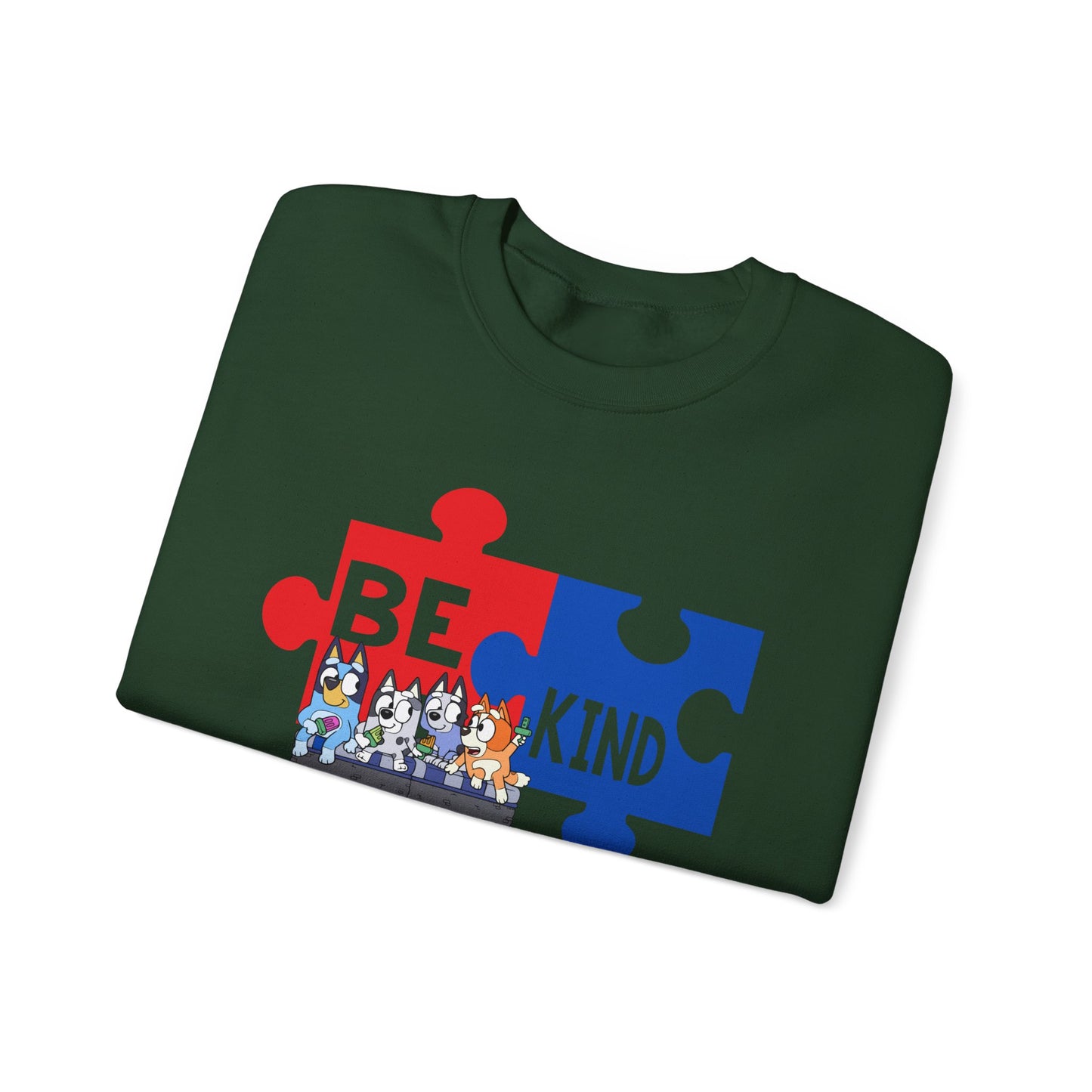 Be Kind Puzzle Sweatshirt — Inspirational Autism Awareness Crewneck
