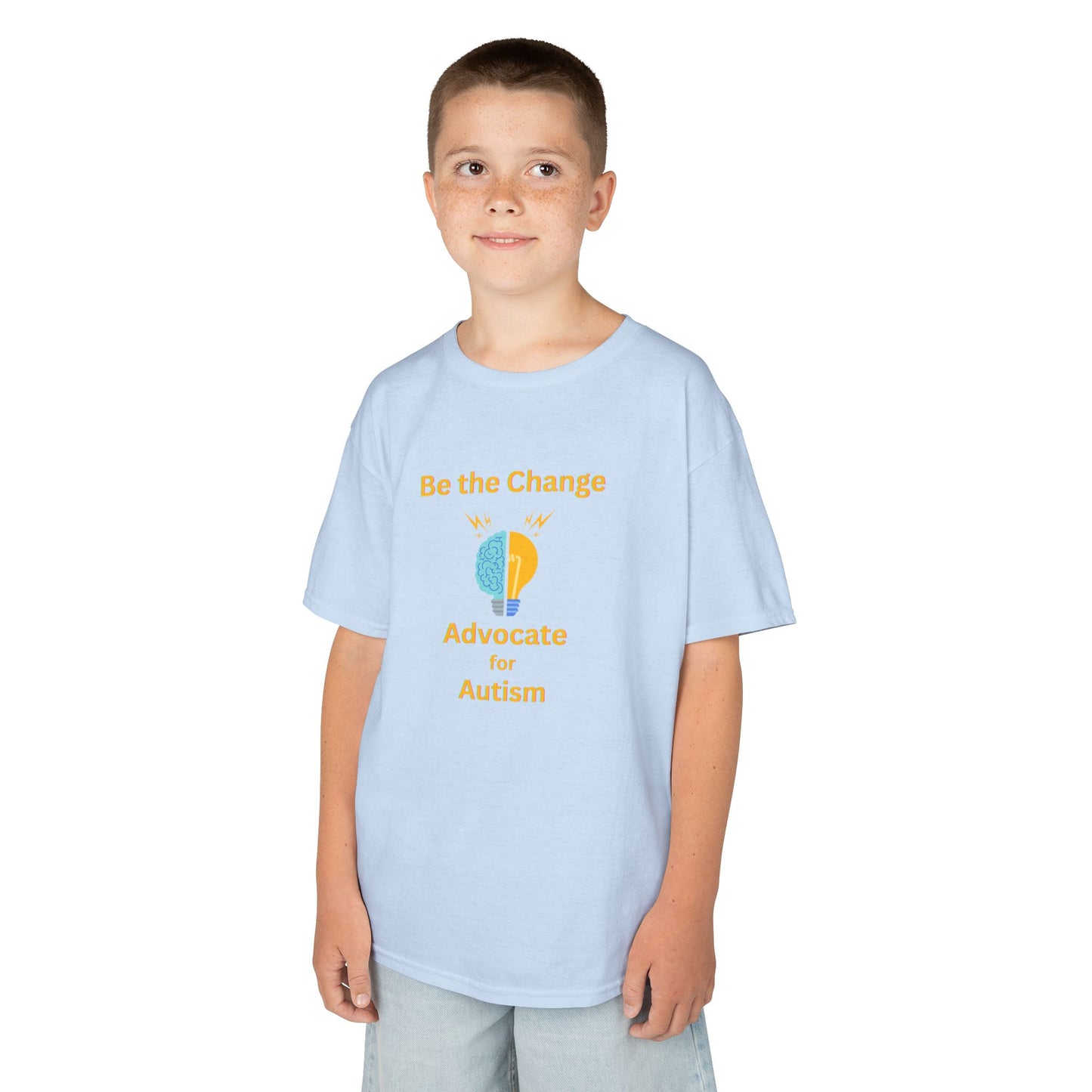 Kids Advocate for Autism Tee - Be the Change Cotton T-Shirt