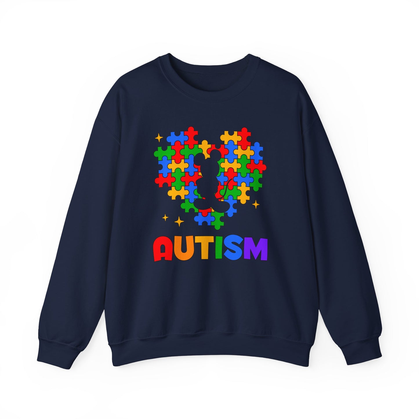 Autism Puzzle Heart Crewneck Sweatshirt
