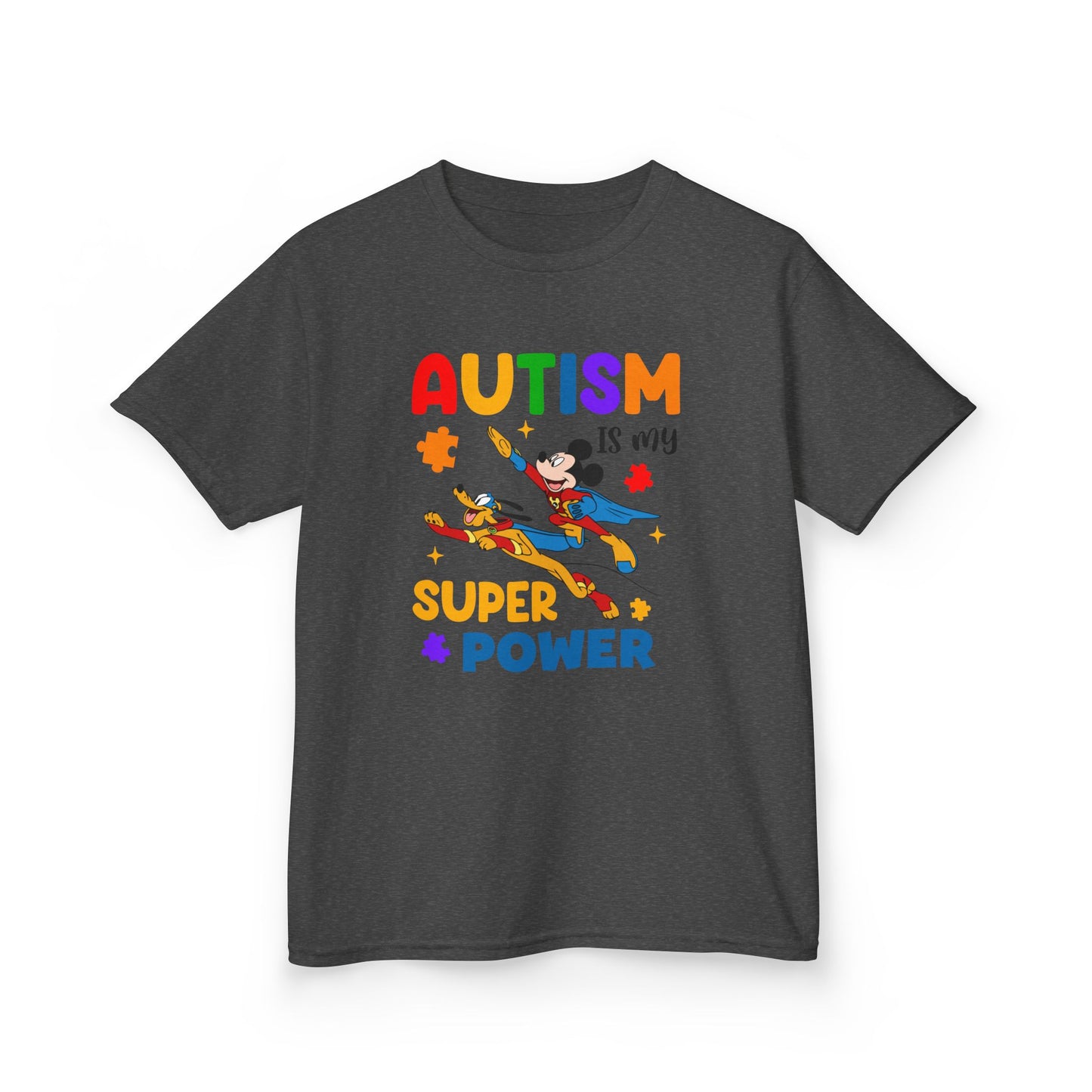Autism Is My Superpower Kids T-Shirt — Colorful Awareness Tee