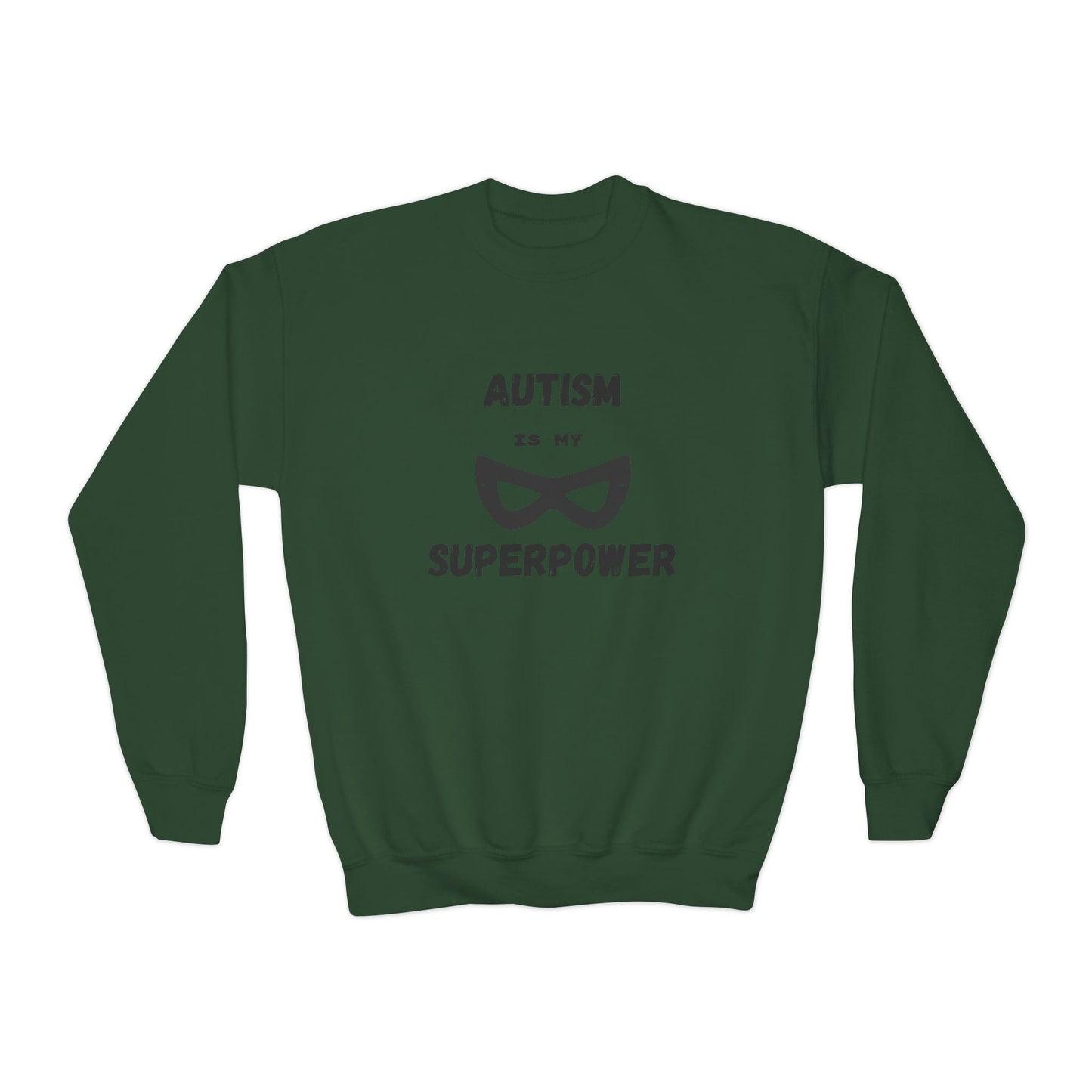 Autism Superpower Youth Crewneck Sweatshirt
