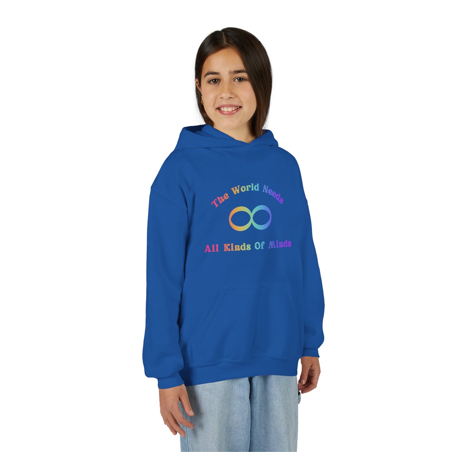 Inclusive Minds Youth Hoodie - The World Needs All Kinds of Minds