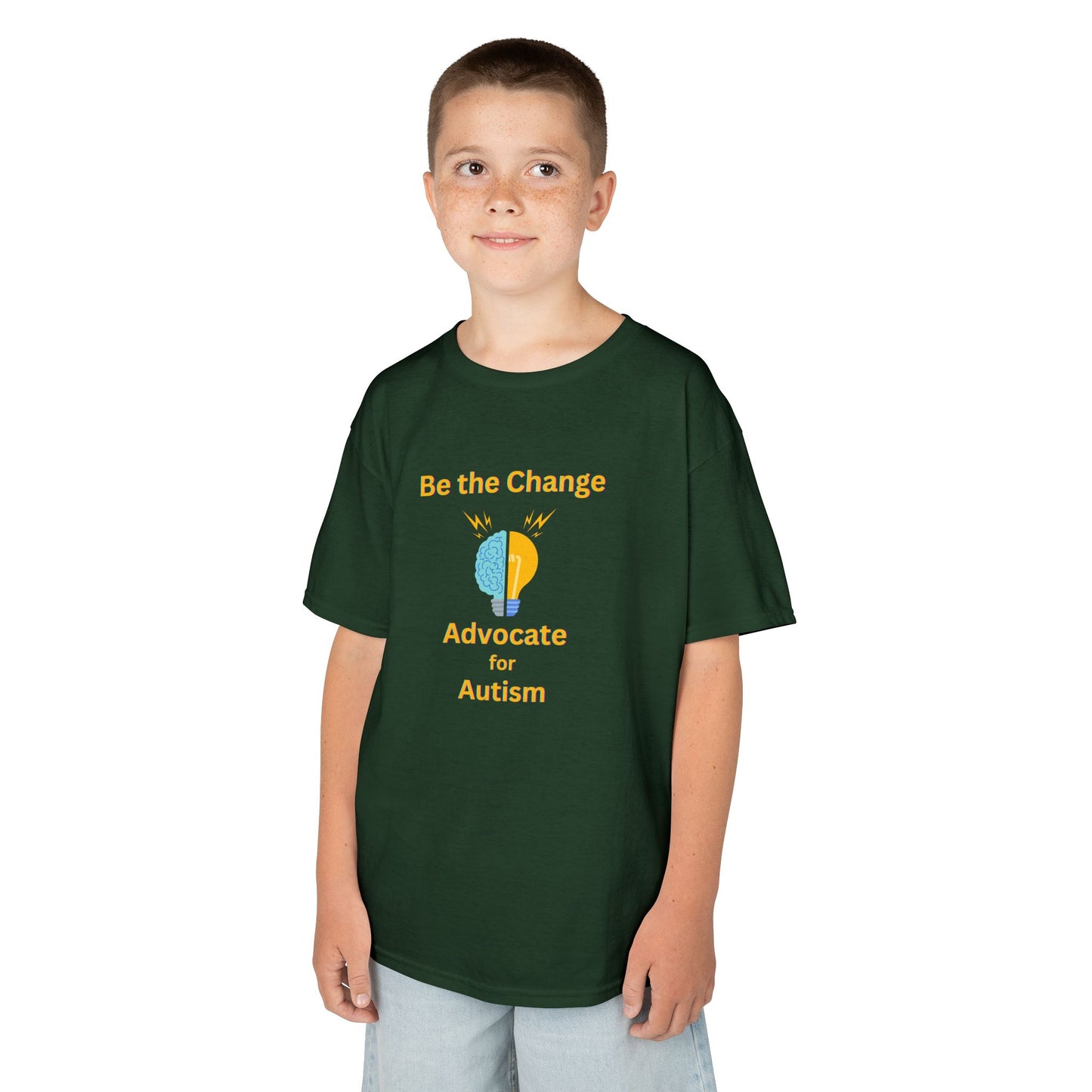 Kids Advocate for Autism Tee - Be the Change Cotton T-Shirt