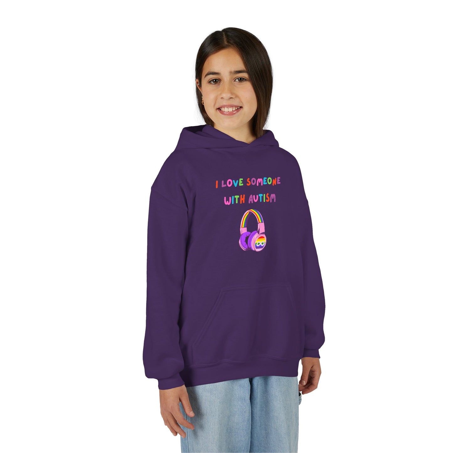 Autism Awareness Youth Hoodie - I Love Someone with Autism