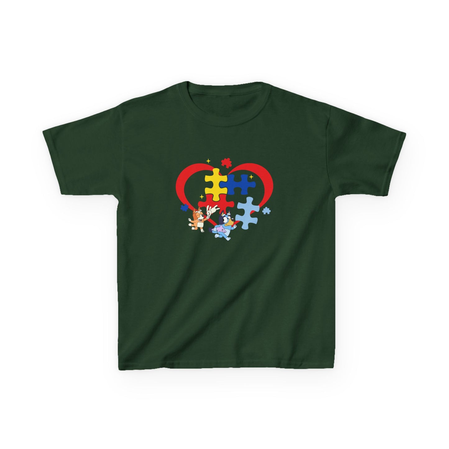 Kids Autism Puzzle Heart T-Shirt